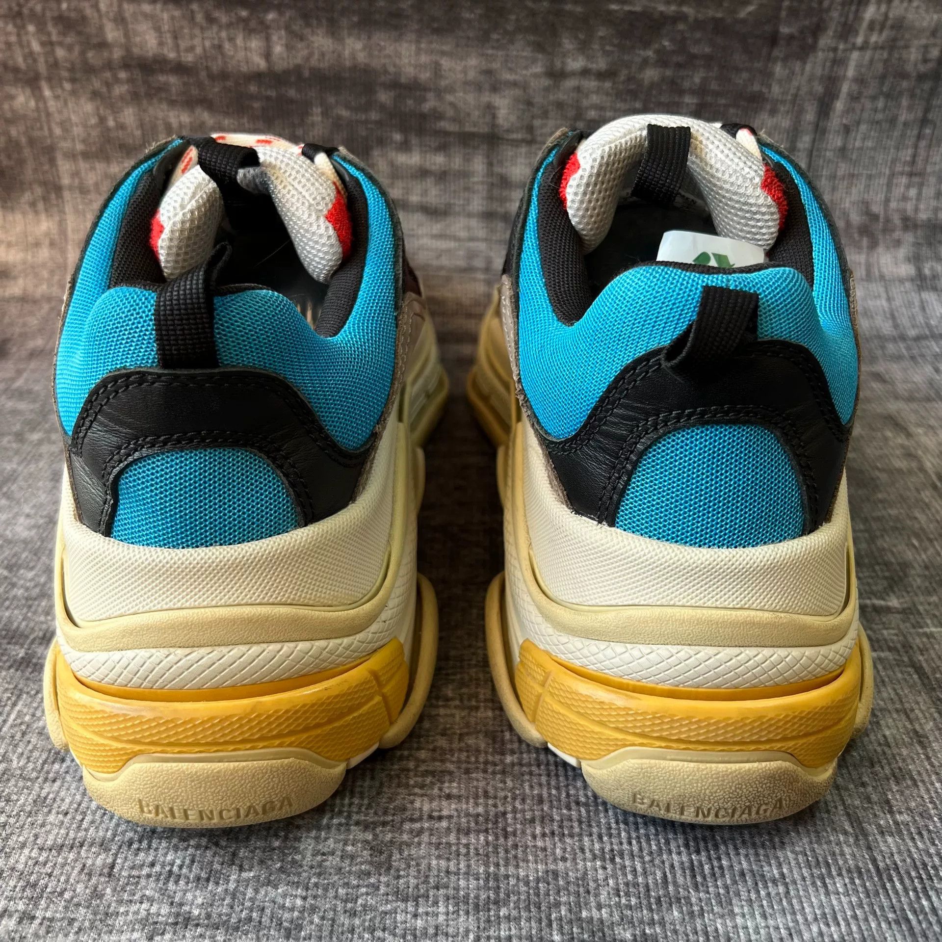 Balenciaga Balenciaga Triple S Red Blue Grey Sneakers Size US 10 / EU 43 - 5 Thumbnail
