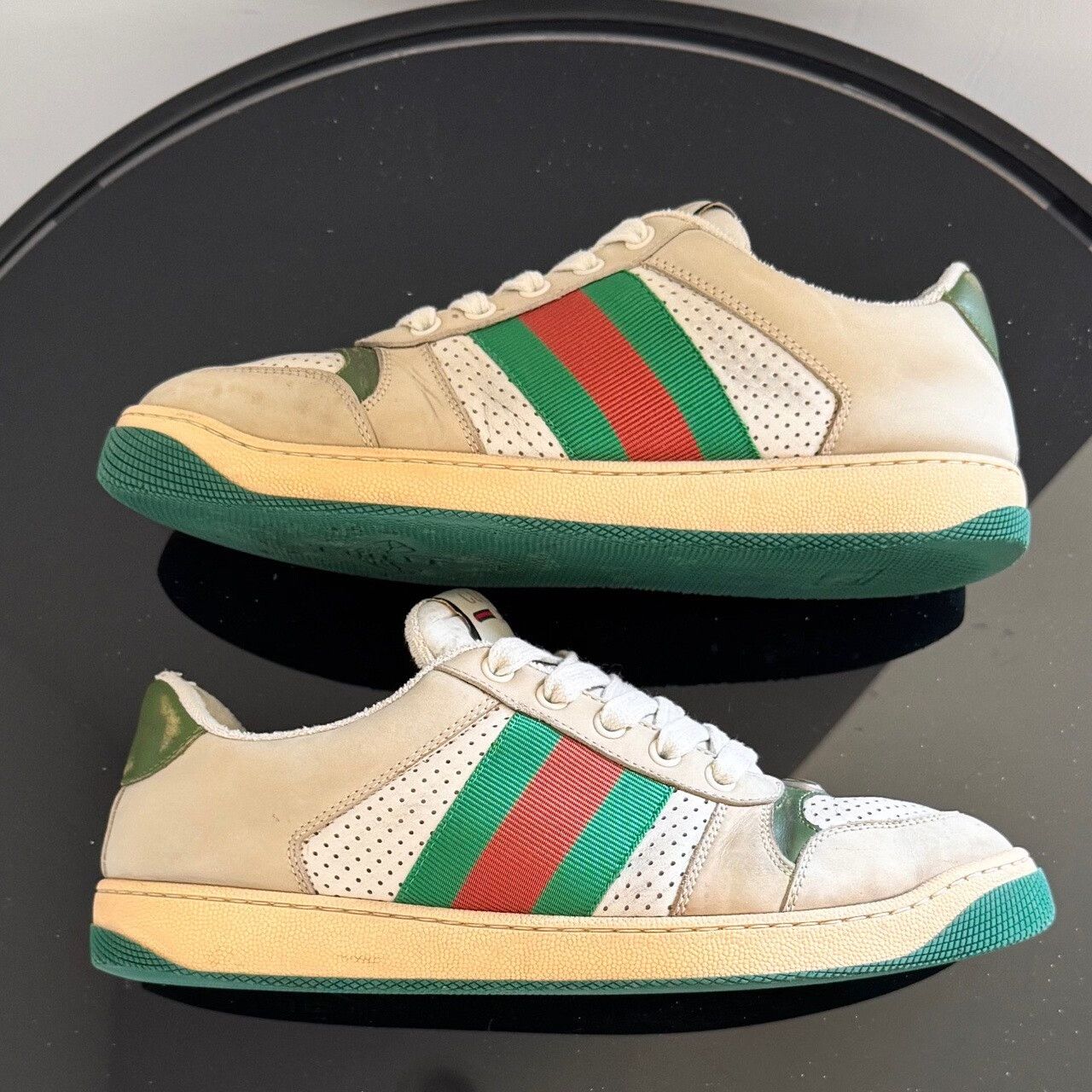 Gucci gucci screener gg vintage green sneakers Size US 6.5 / EU 39-40 - 5 Thumbnail