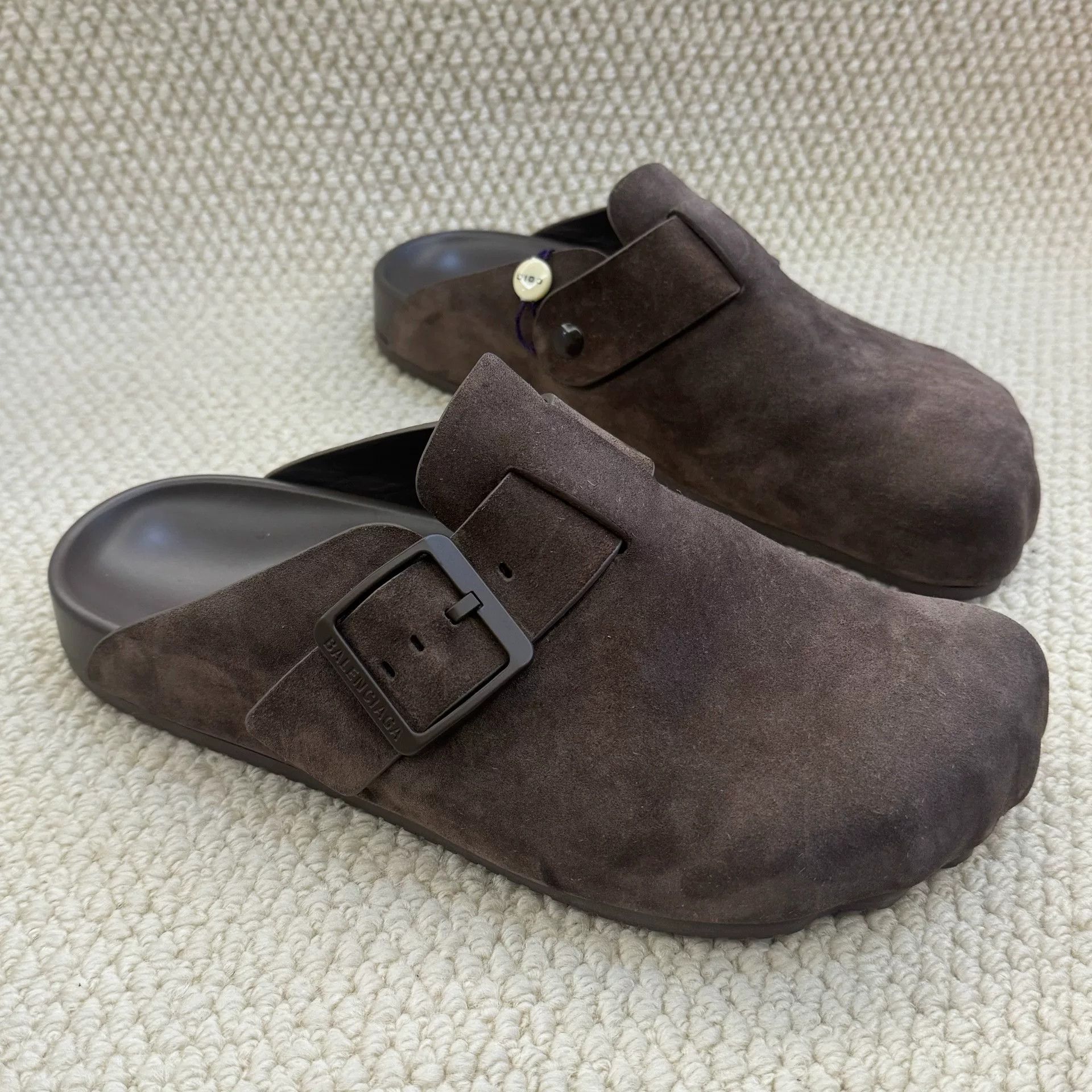 Balenciaga brown suede slip-on clogs by balenciaga Size US 10 / EU 43 - 3 Thumbnail