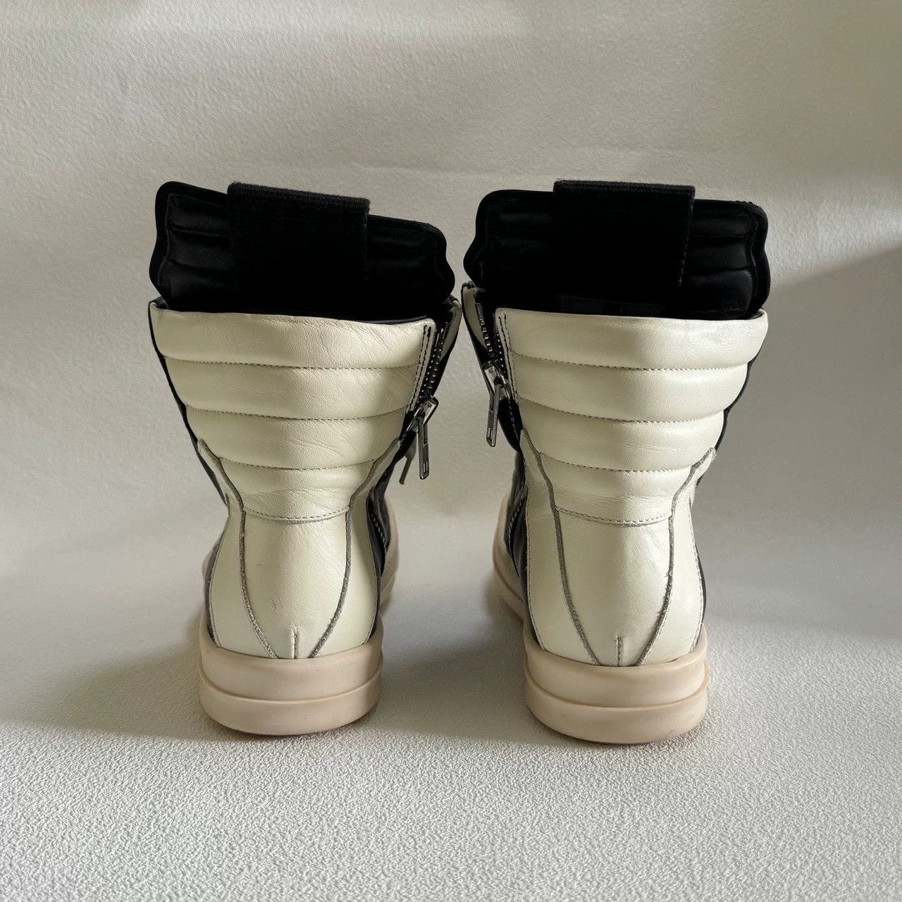 Rick Owens rick owens black and white leather sneakers Size US 5 / EU 37 - 5 Thumbnail