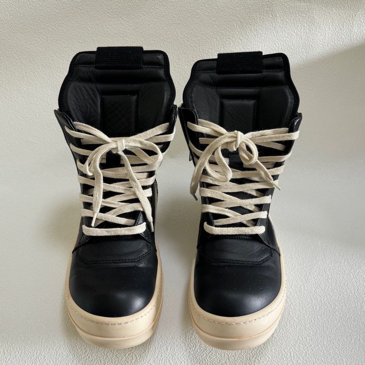 Rick Owens rick owens black and white leather sneakers Size US 5 / EU 37 - 3 Thumbnail