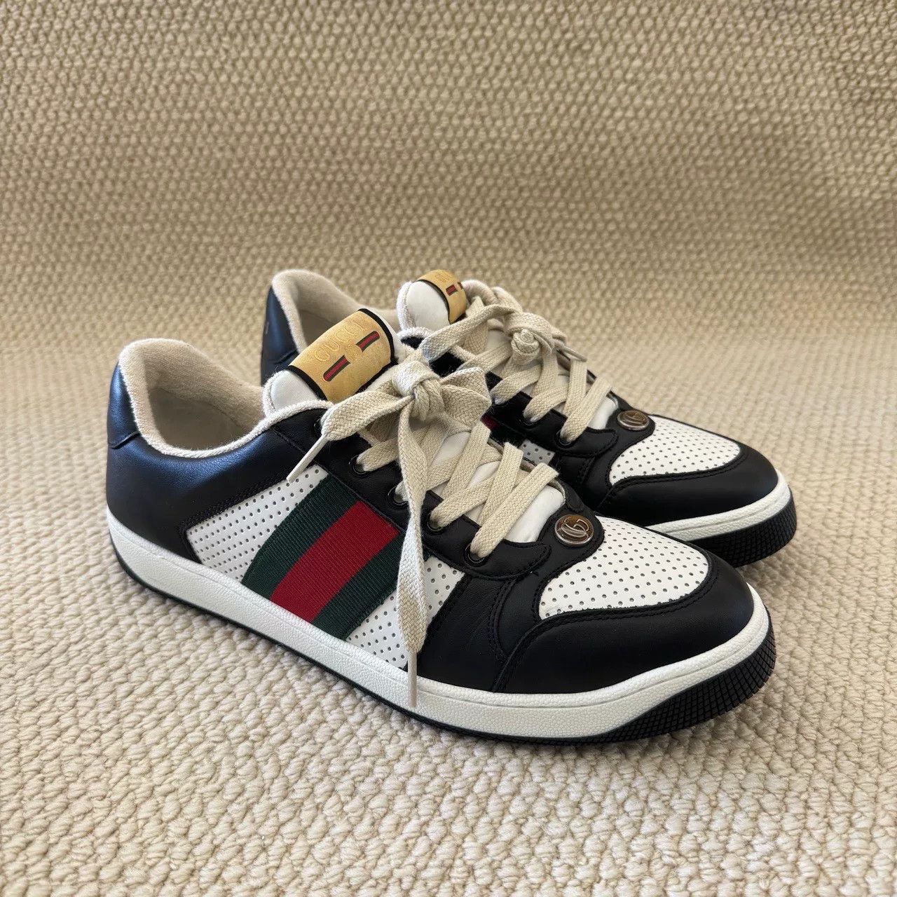 Gucci gucci screener low-top fashion sneakers for men Size US 9.5 / EU 42-43 - 2 Thumbnail