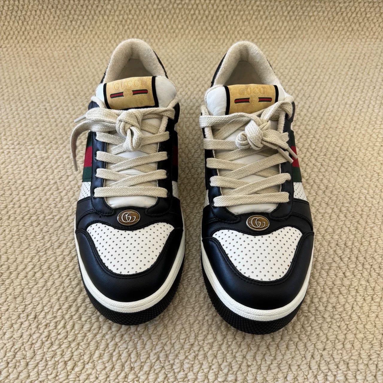 Gucci gucci screener low-top fashion sneakers for men Size US 9.5 / EU 42-43 - 3 Thumbnail