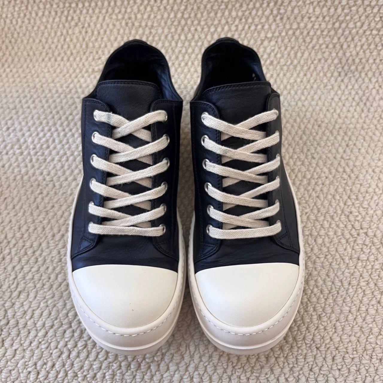 Rick Owens rick owens low-top leather sneakers Size US 7 / EU 40 - 3 Thumbnail