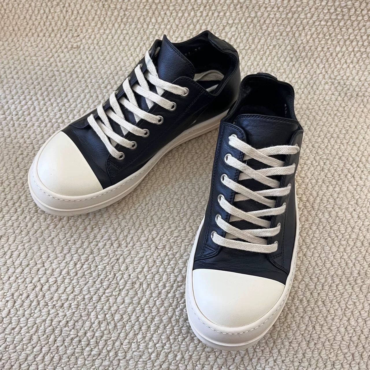 Rick Owens rick owens low-top leather sneakers Size US 7 / EU 40 - 7 Thumbnail