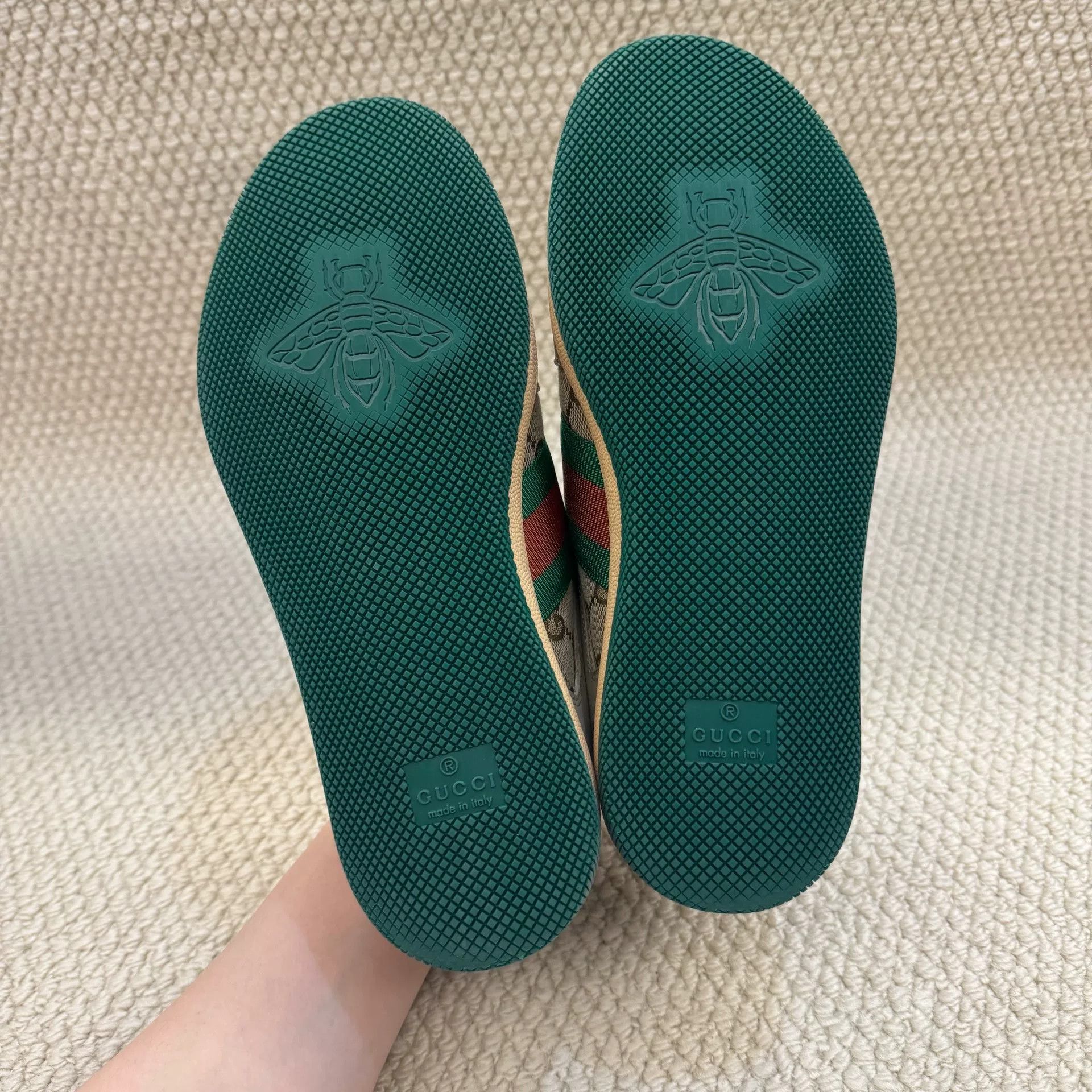 Gucci gucci screener canvas sneakers in green Size US 5 / IT 35 - 8 Thumbnail