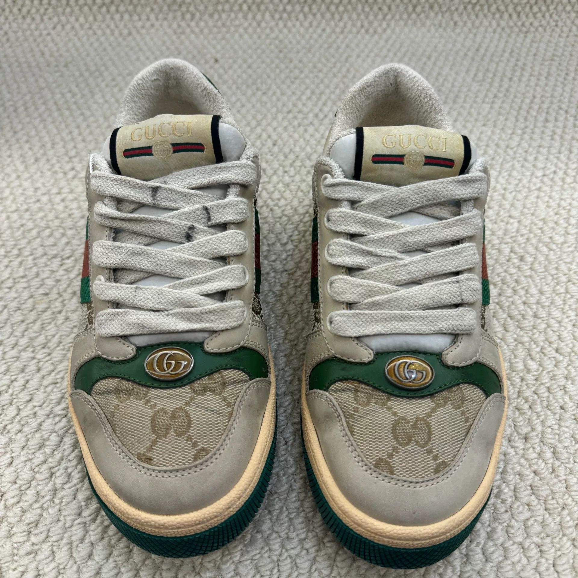 Gucci gucci screener canvas sneakers in green Size US 5 / IT 35 - 2 Thumbnail