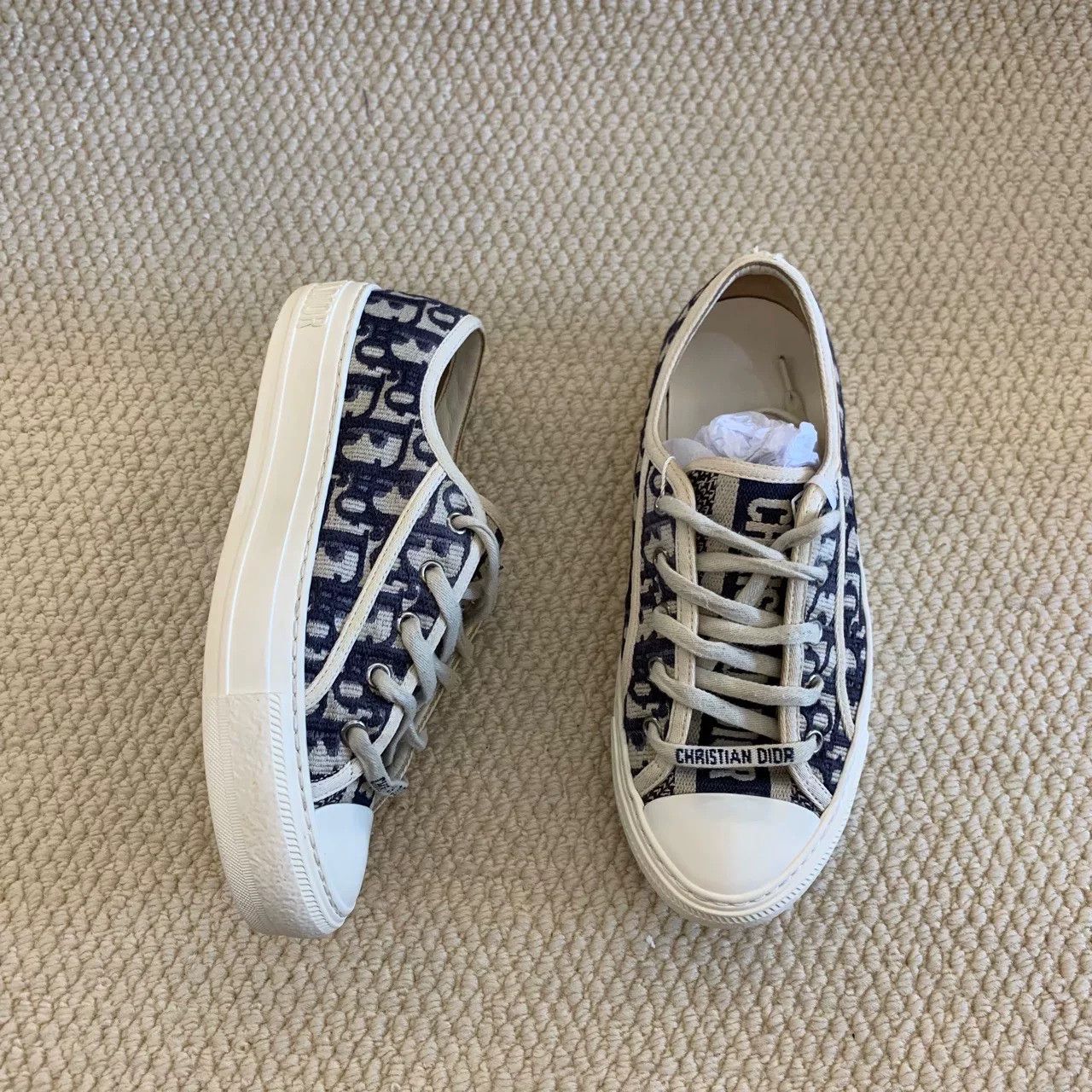 Dior Dior Oblique Canvas Low-Top Sneakers Size US 6 / IT 36 - 7 Thumbnail