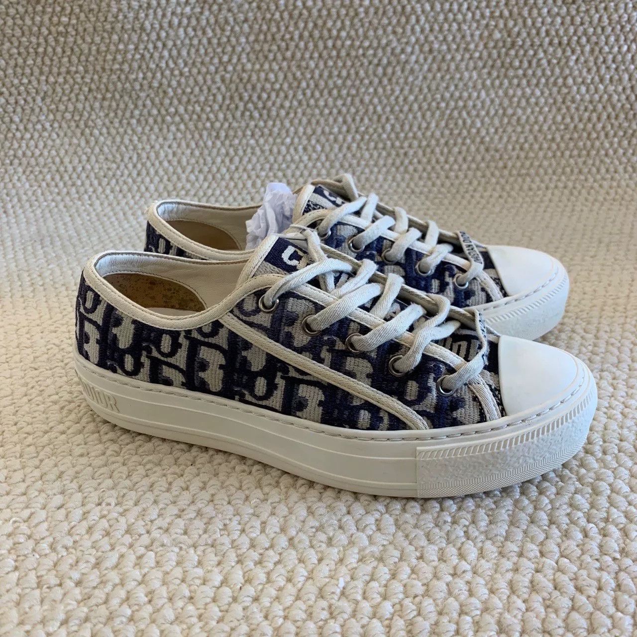 Dior Dior Oblique Canvas Low-Top Sneakers Size US 6 / IT 36 - 3 Thumbnail