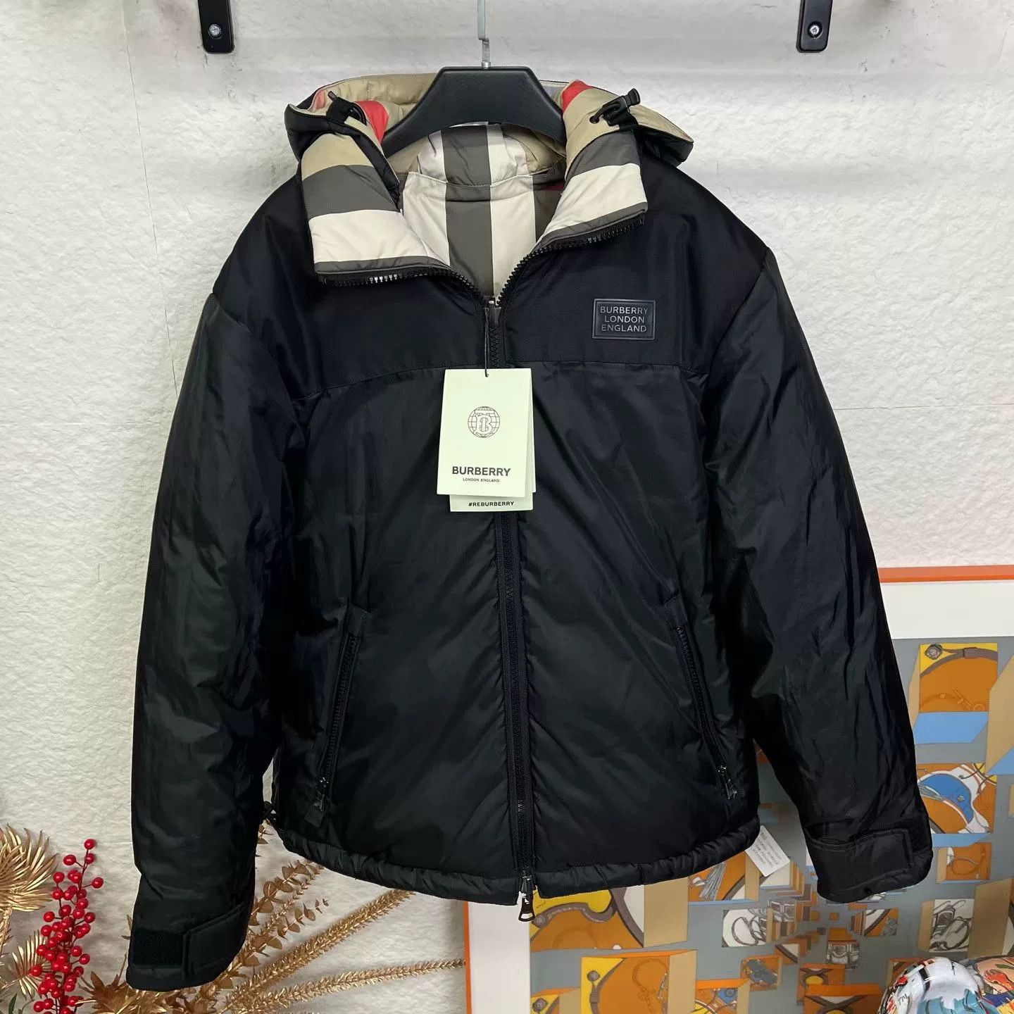 Burberry reversible plaid down jacket by burberry Size US M / EU 48-50 / 2 - 3 Thumbnail