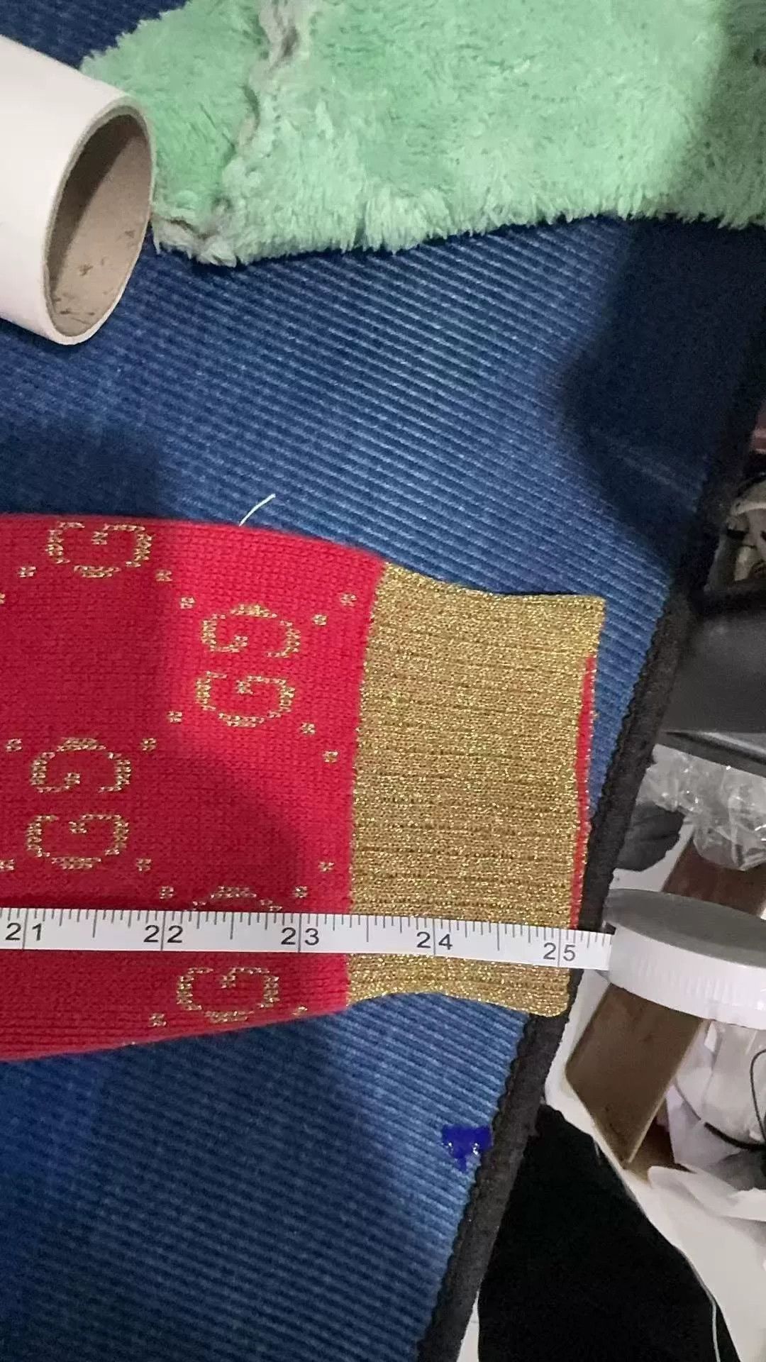 Gucci red gucci logo knit sweater with gold details Size XS / US 0-2 / IT 36-38 - 8 Thumbnail