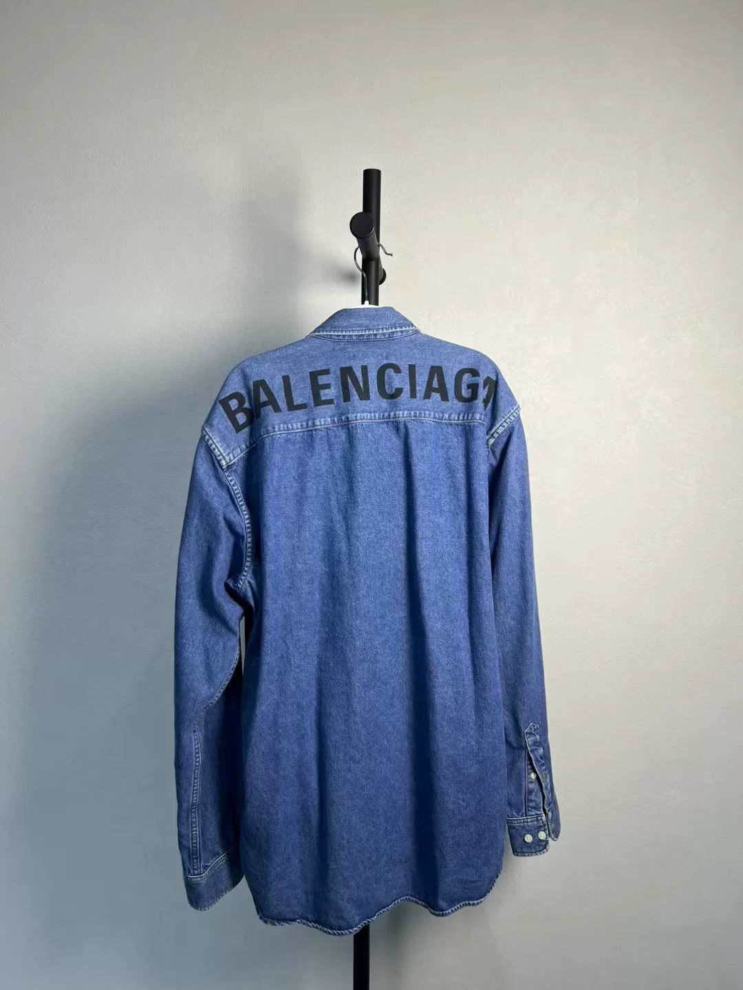 Balenciaga balenciaga logo denim jacket for men Size US M / EU 48-50 / 2 - 2 Thumbnail