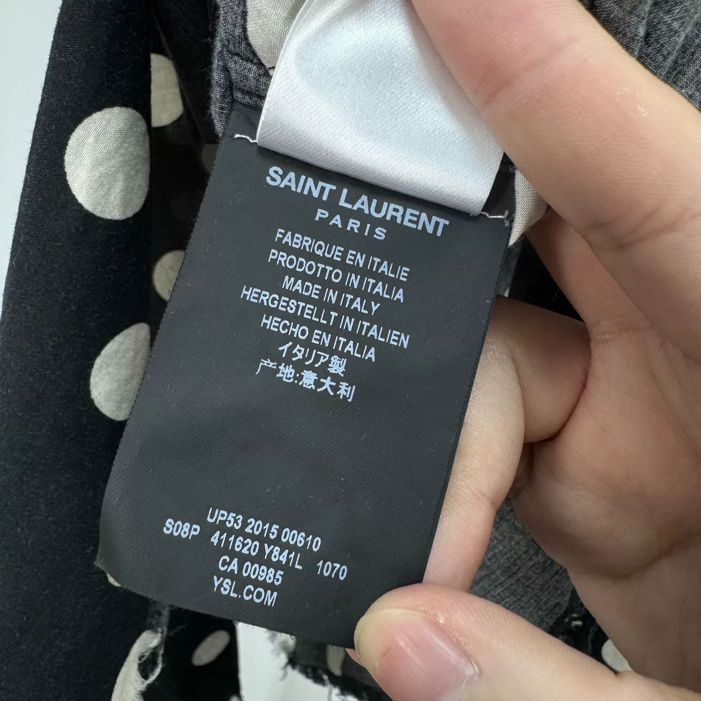 Saint Laurent Paris oversized polka dot shirt by saint laurent Size M / US 6-8 / IT 42-44 - 6 Thumbnail