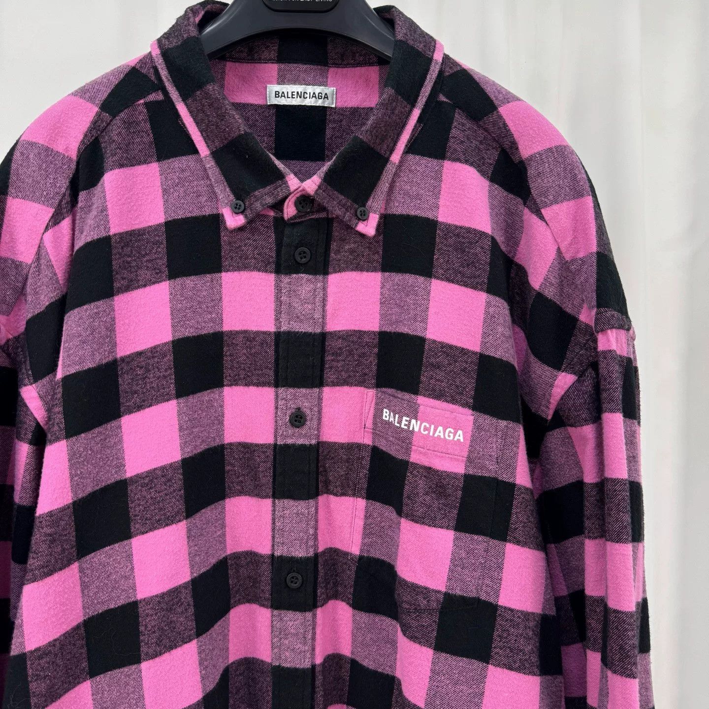 Balenciaga balenciaga pink checkered shirt jacket Size US XS / EU 42 / 0 - 3 Thumbnail