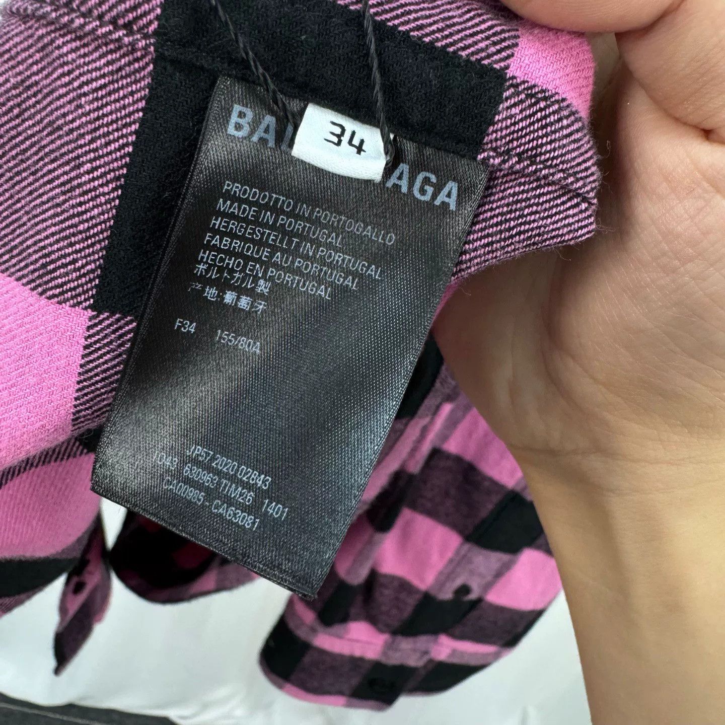 Balenciaga balenciaga pink checkered shirt jacket Size US XS / EU 42 / 0 - 6 Thumbnail