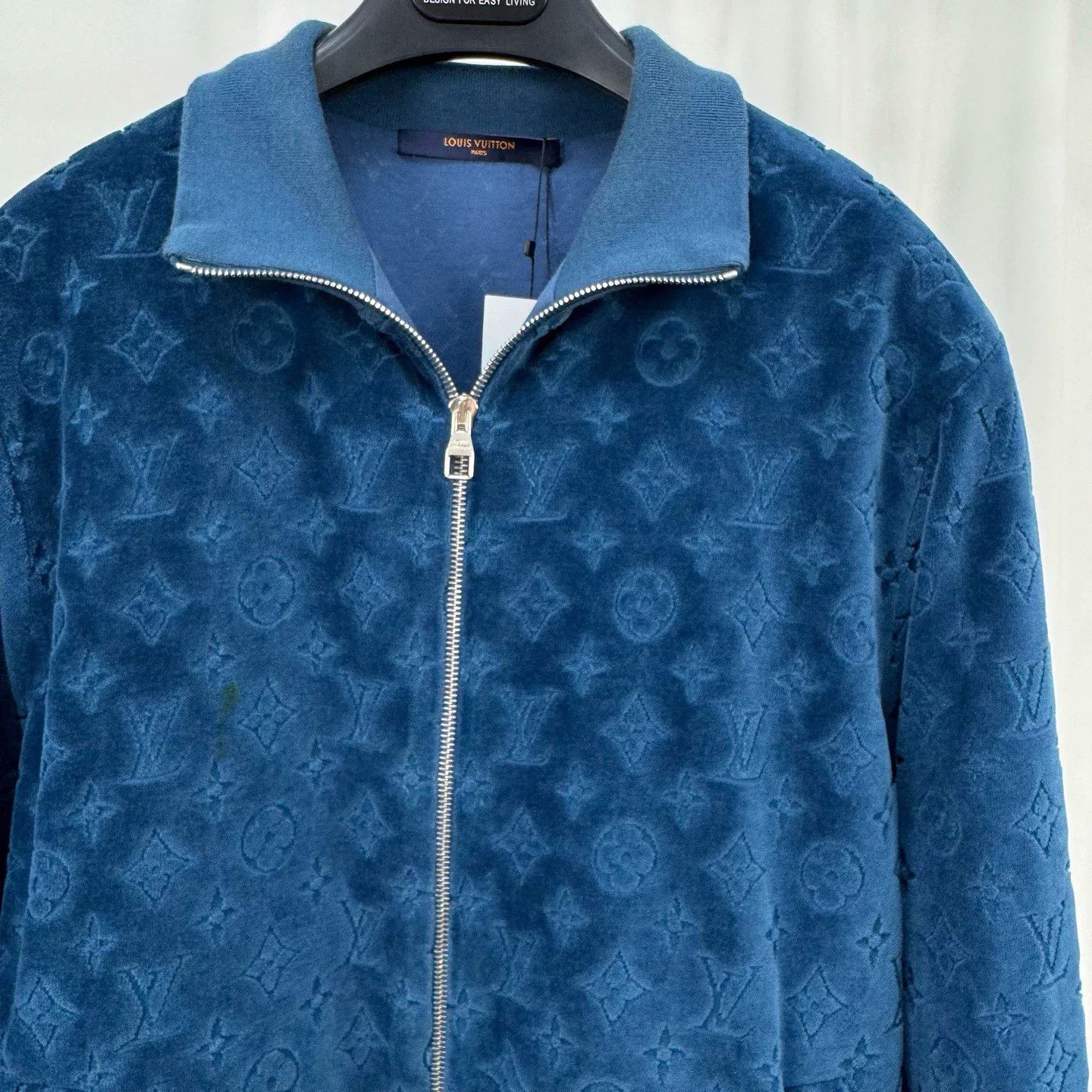 Louis Vuitton louis vuitton blue velvet zip jacket Size S / US 4 / IT 40 - 3 Thumbnail