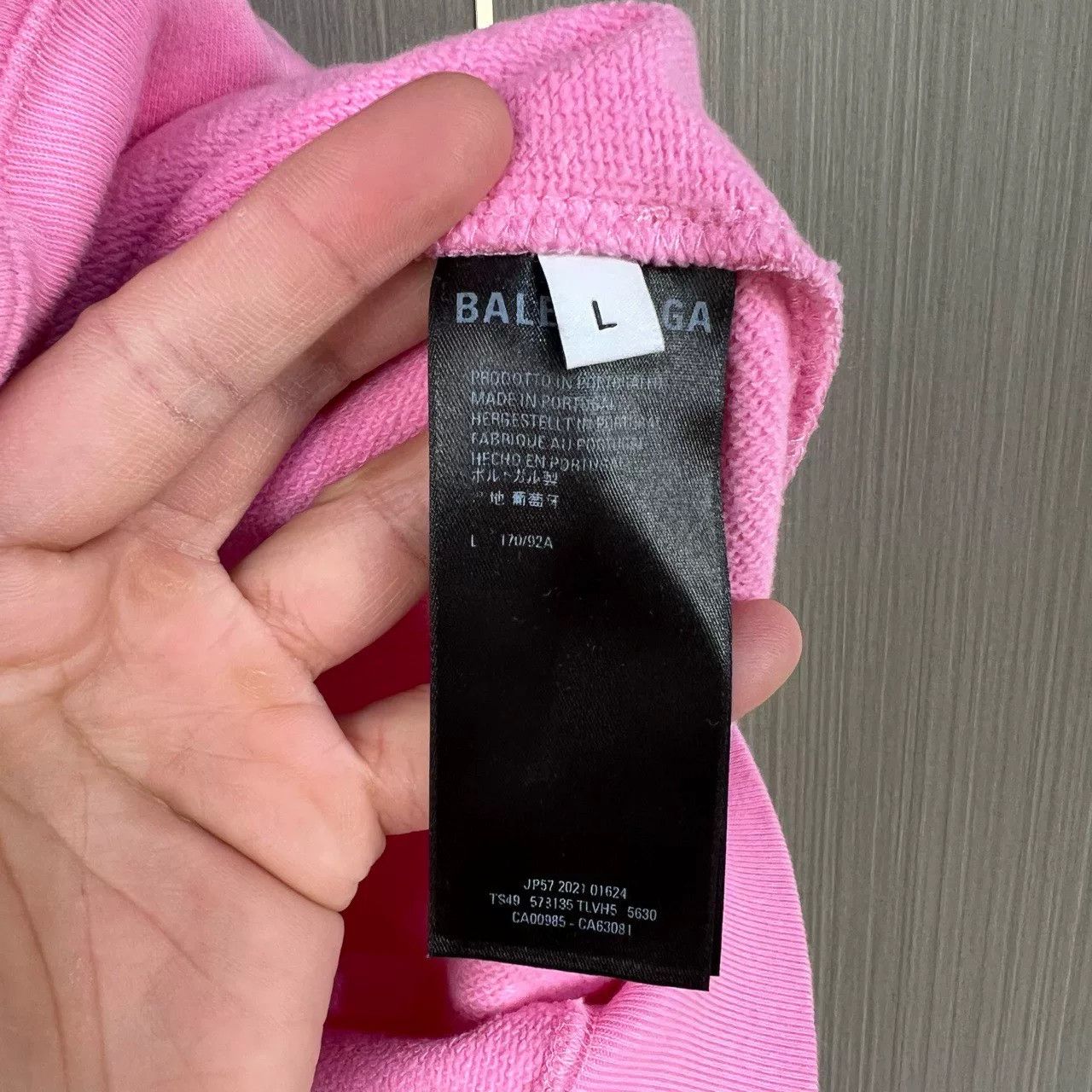 Balenciaga balenciaga pink logo hoodie with rhinestones Size US L / EU 52-54 / 3 - 6 Thumbnail