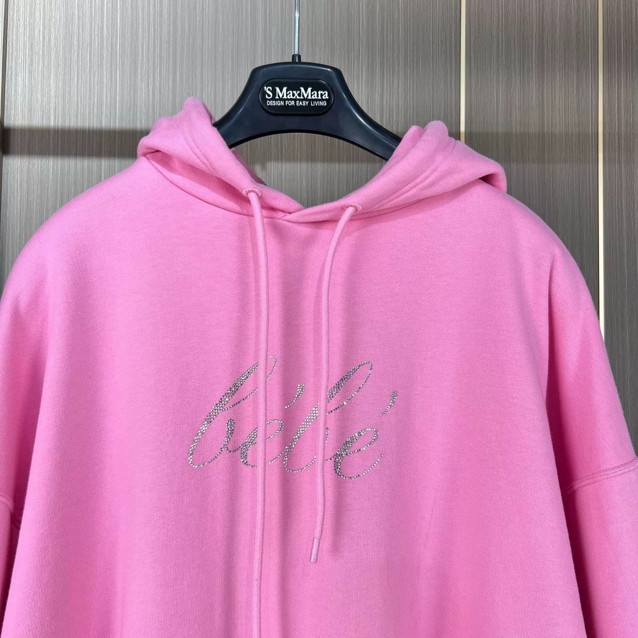 Balenciaga balenciaga pink logo hoodie with rhinestones Size US L / EU 52-54 / 3 - 3 Thumbnail