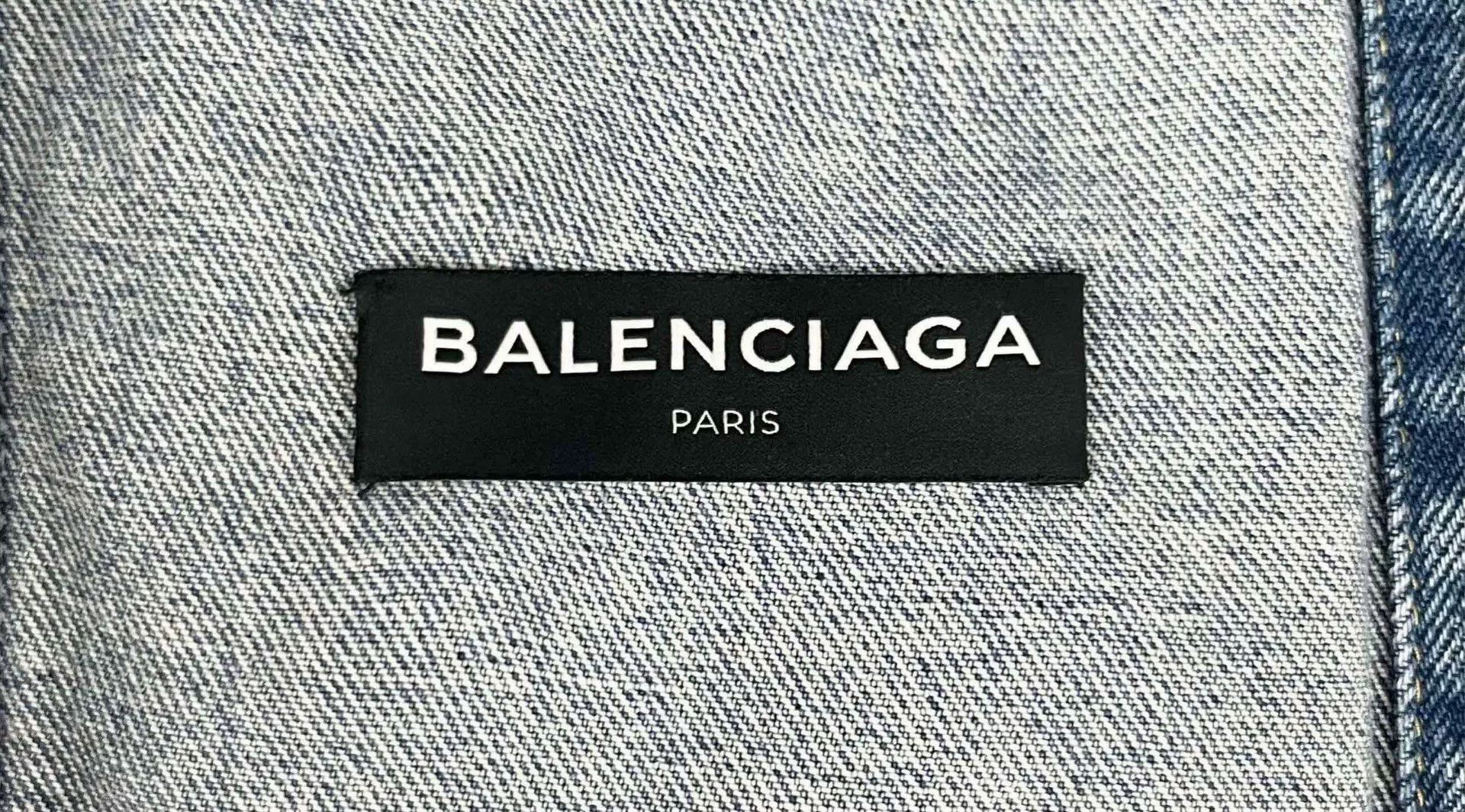Balenciaga balenciaga distressed blue denim jacket Size US L / EU 52-54 / 3 - 4 Thumbnail