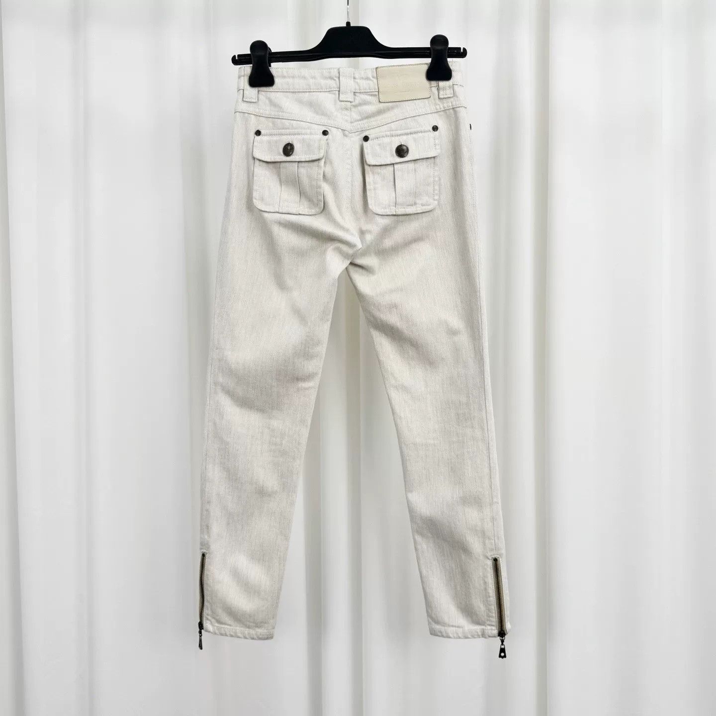 Louis Vuitton louis vuitton gray embroidered denim pants Size US 34 / EU 50 - 2 Thumbnail
