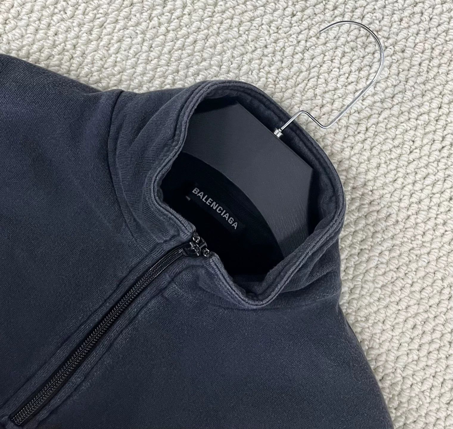 Balenciaga balenciaga black half-zip sweatshirt with logo Size US S / EU 44-46 / 1 - 3 Thumbnail
