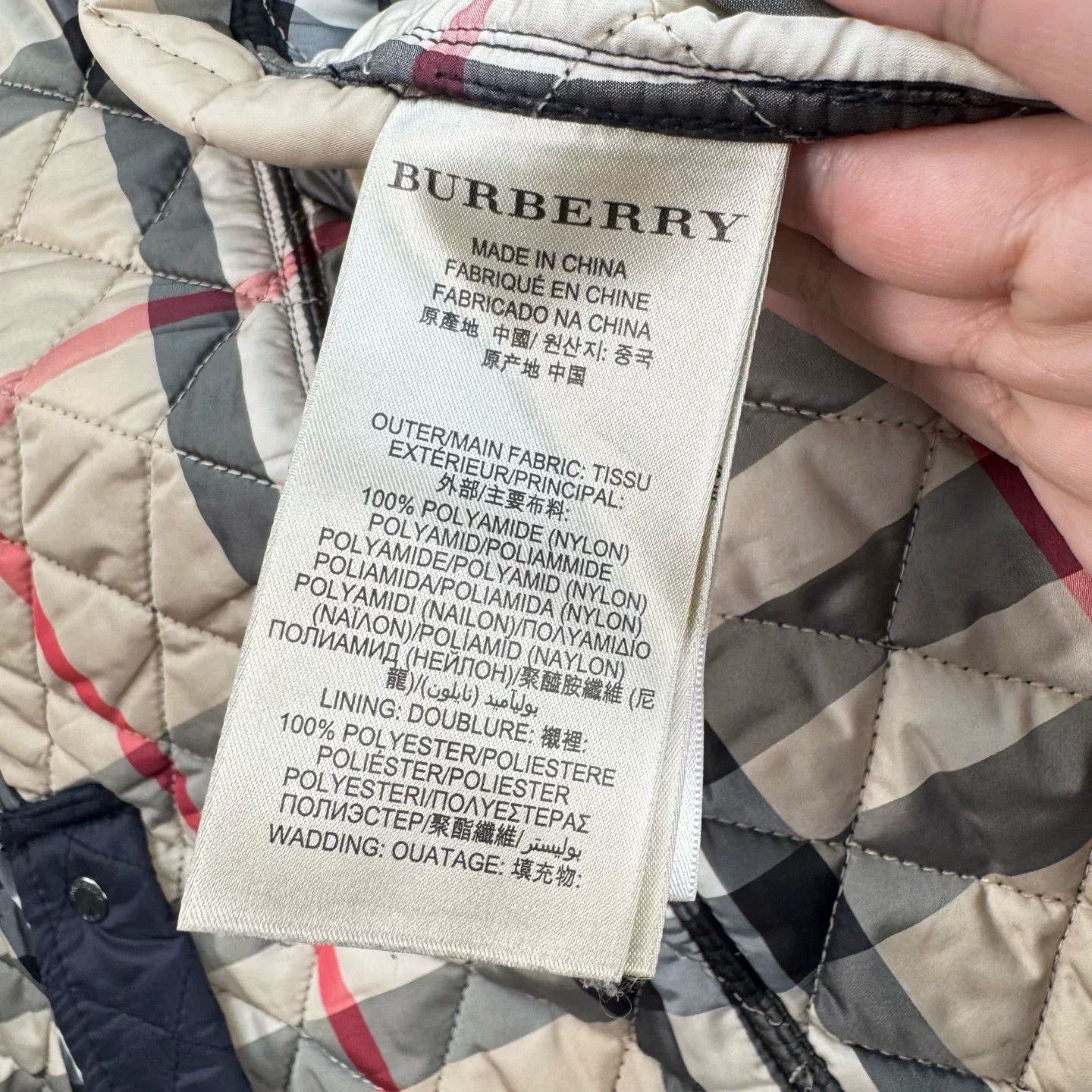 Burberry navy quilted cotton jacket by burberry Size S / US 4 / IT 40 - 7 Thumbnail