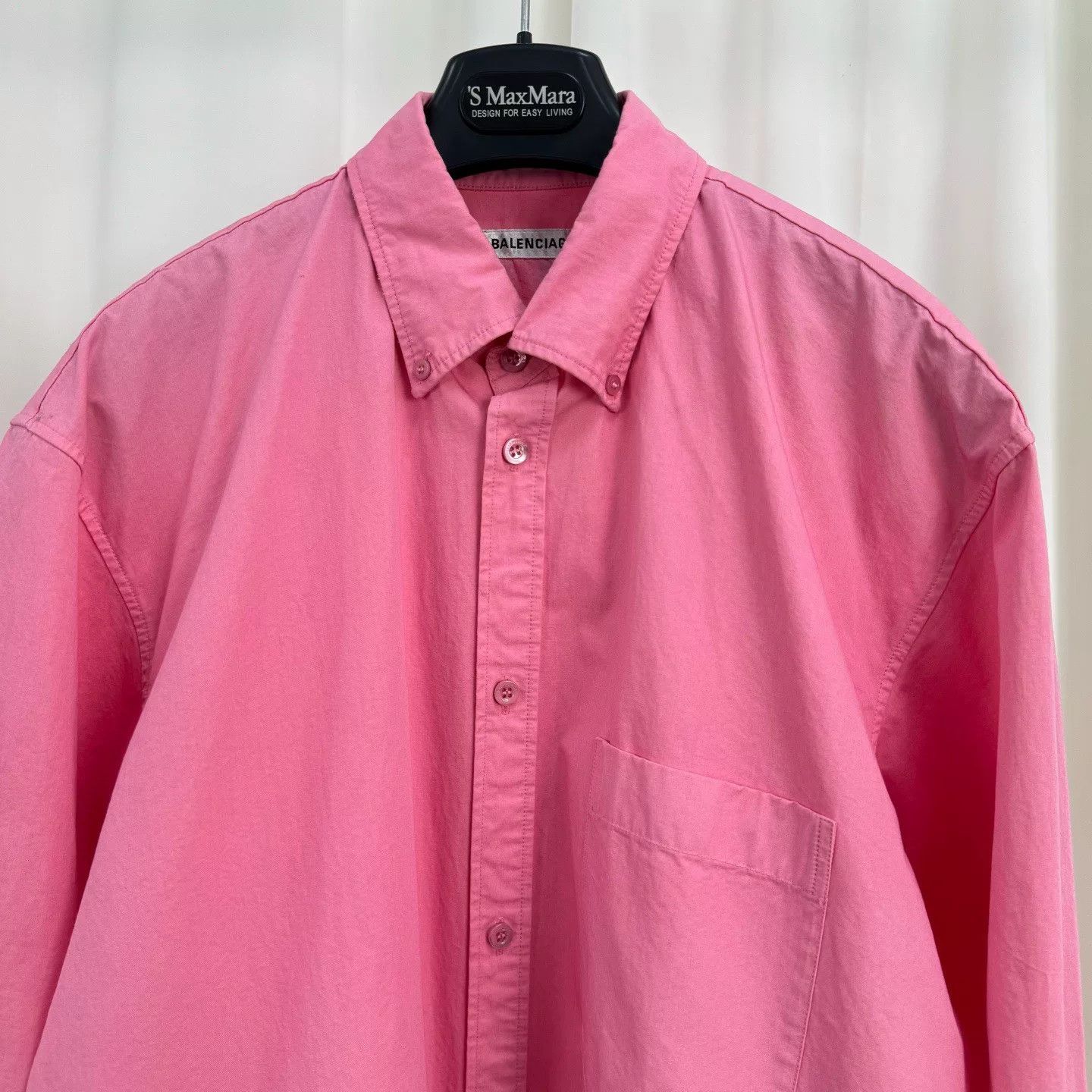 Balenciaga pink balenciaga shirt with printed logo Size S / US 4 / IT 40 - 3 Thumbnail