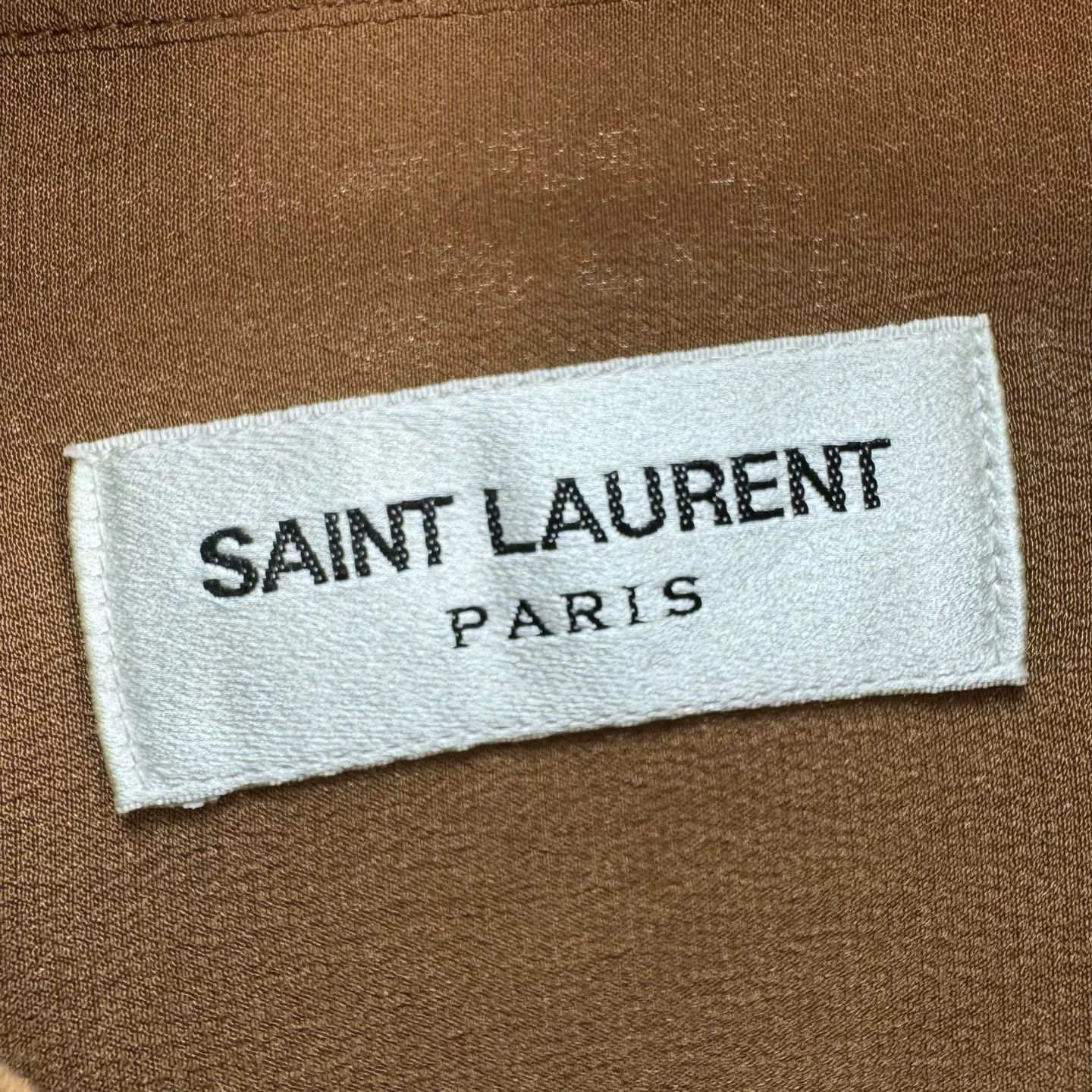 Saint Laurent Paris brown silk shirt with cuff details Size S / US 4 / IT 40 - 6 Thumbnail