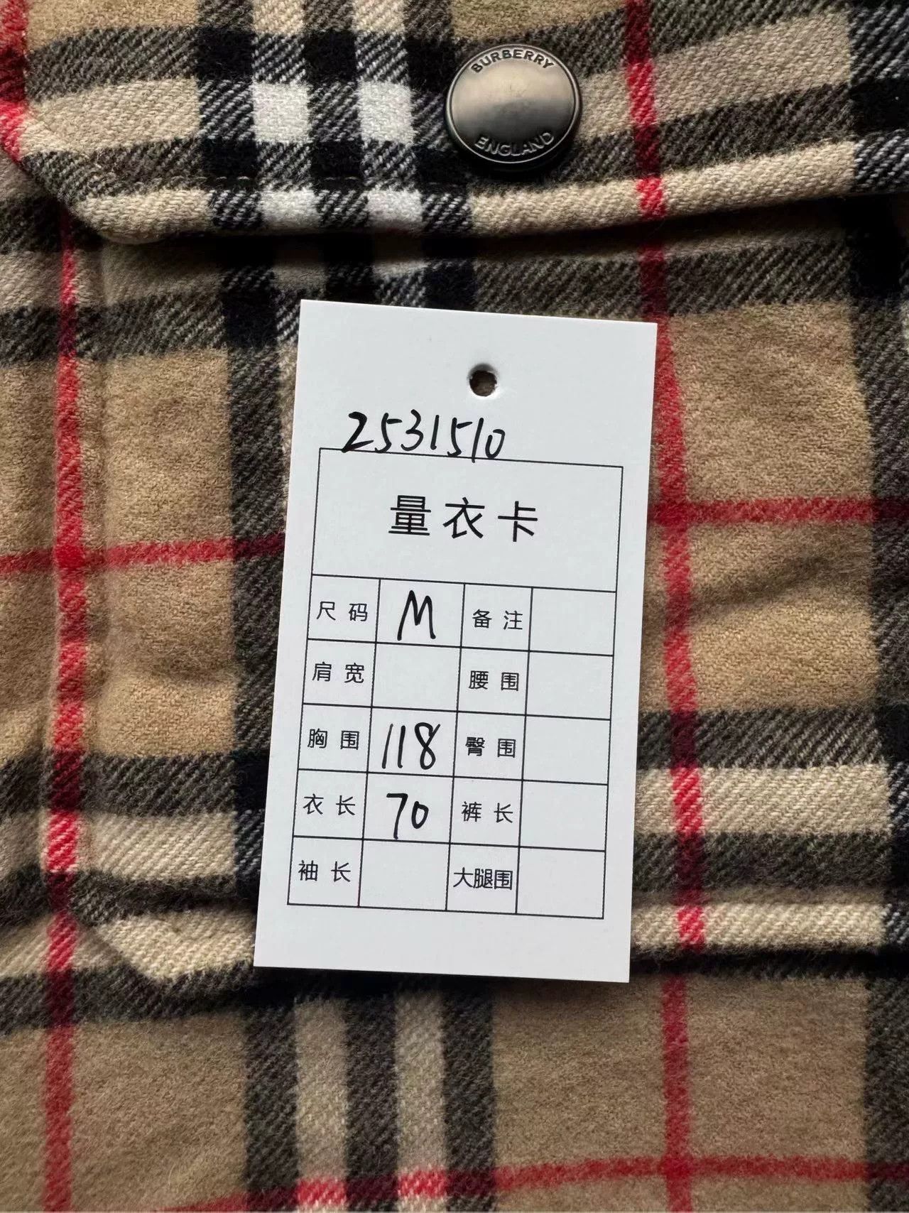 Burberry burberry check cotton jacket in medium size Size US M / EU 48-50 / 2 - 4 Thumbnail
