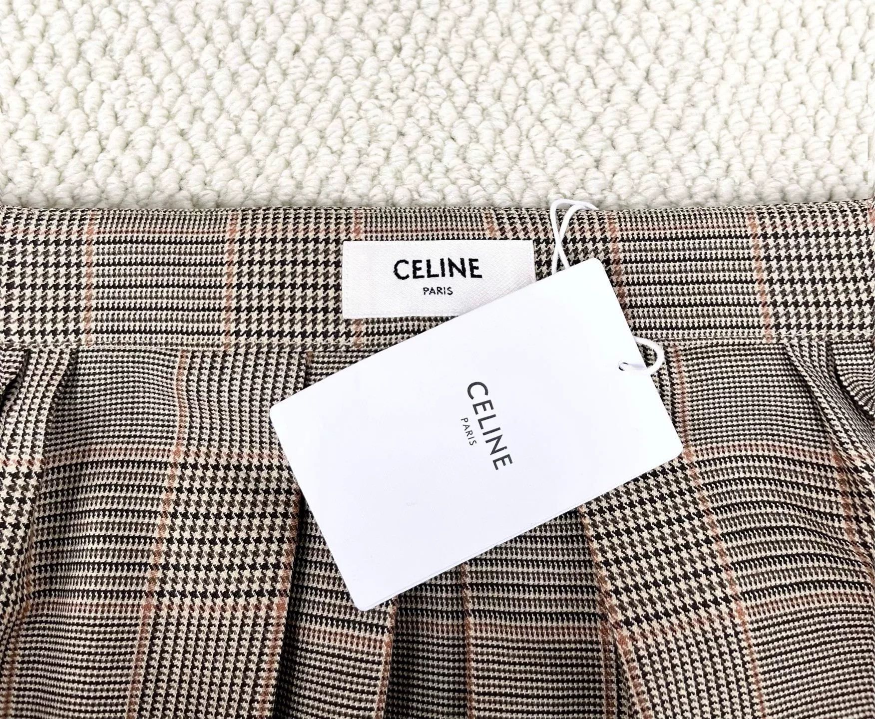 Celine Celine Prince of Wales Check Wool Skirt Size 36" / US 14 / IT 50 - 3 Thumbnail