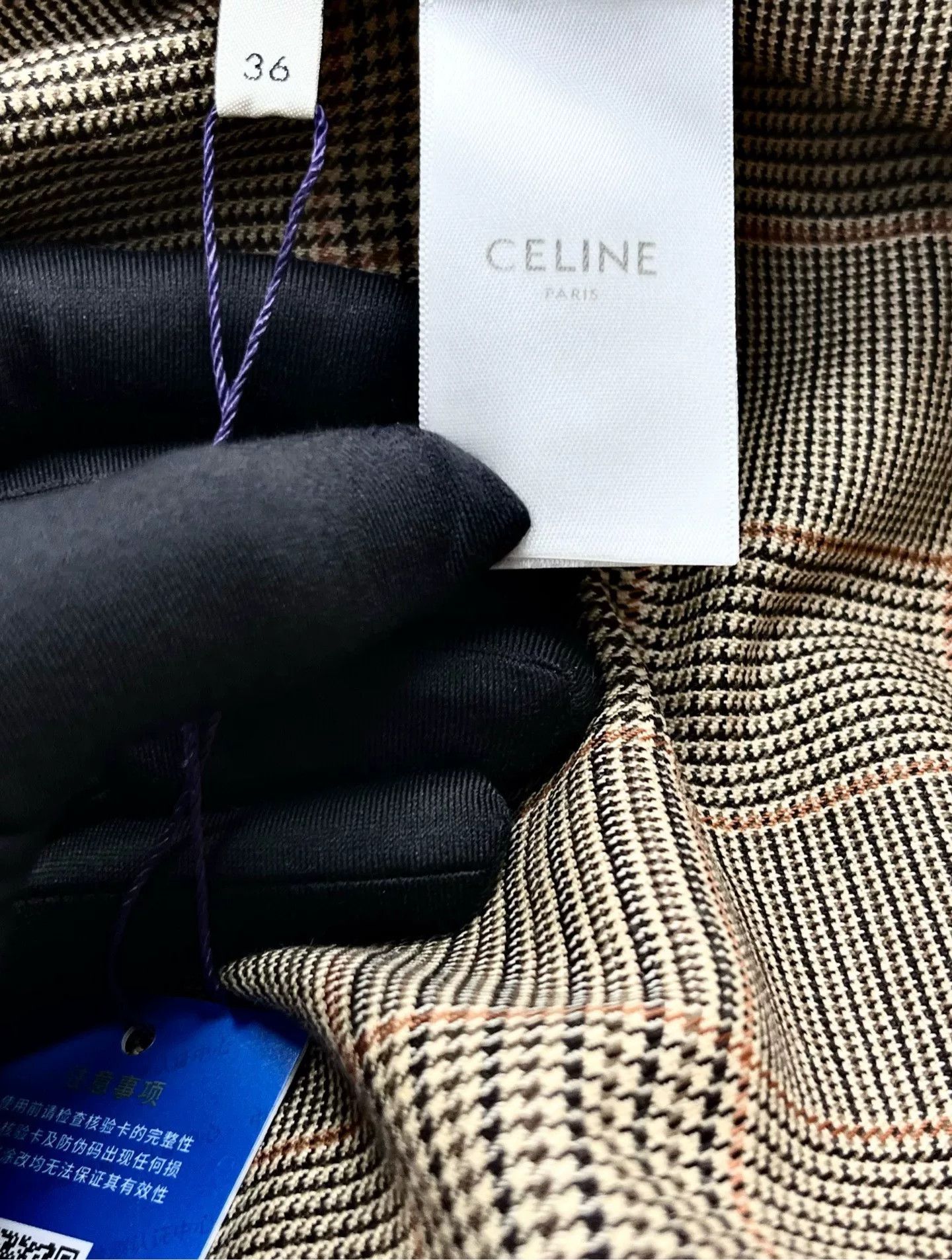 Celine Celine Prince of Wales Check Wool Skirt Size 36" / US 14 / IT 50 - 4 Thumbnail