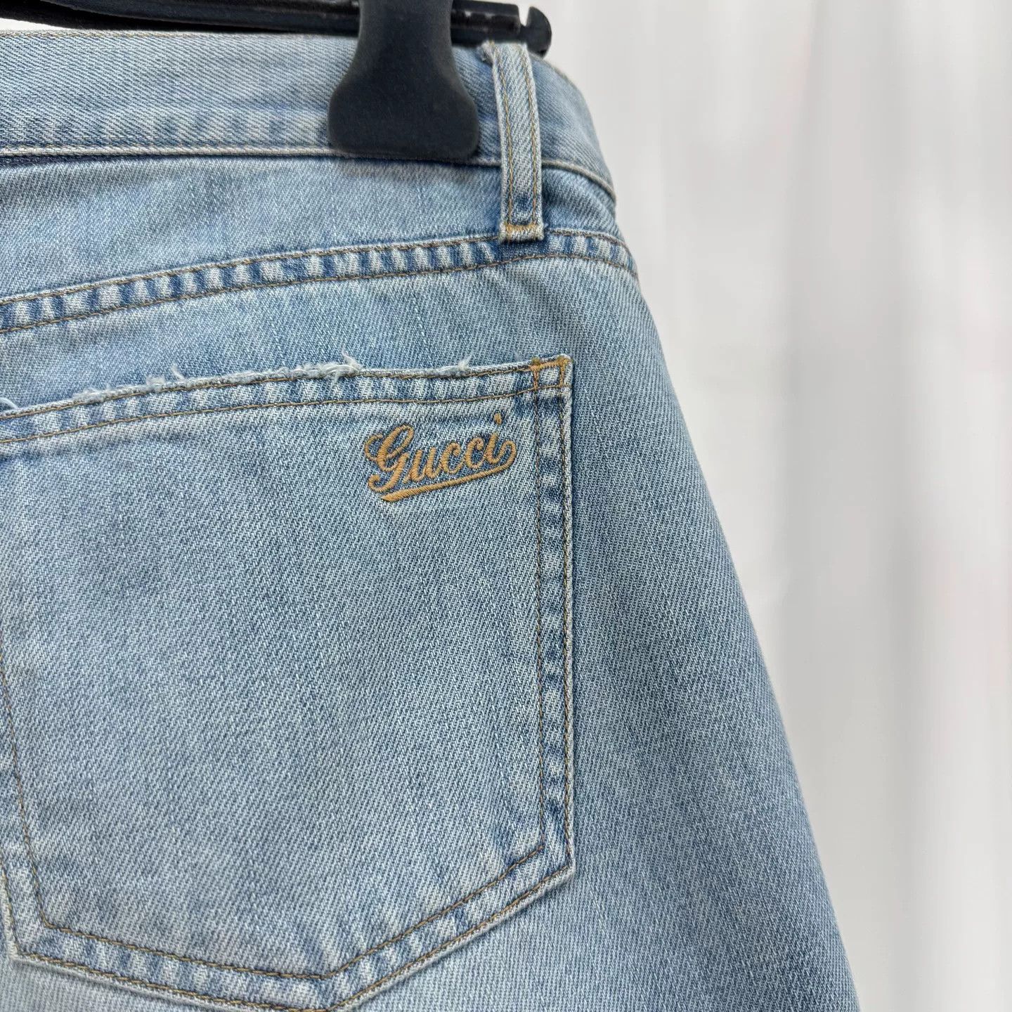 Gucci gucci embroidered denim flared pants size 40 Size US 40 / EU 56 - 5 Thumbnail
