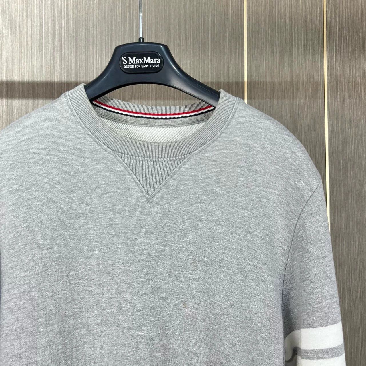 Thom Browne thom browne gray striped knit sweatshirt Size US M / EU 48-50 / 2 - 3 Thumbnail