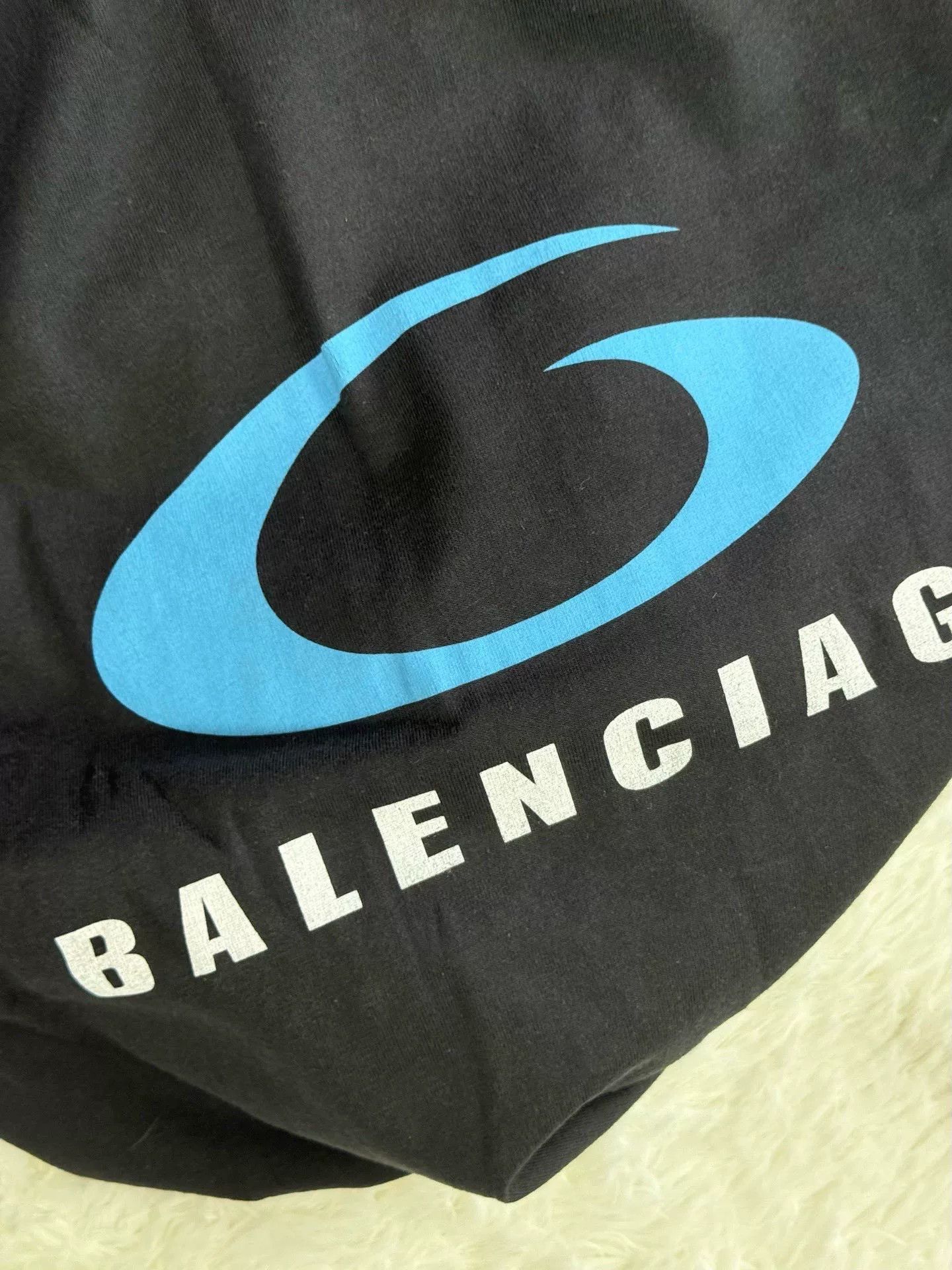 Balenciaga balenciaga ss24 blue logo short sleeve t-shirt Size US L / EU 52-54 / 3 - 5 Thumbnail