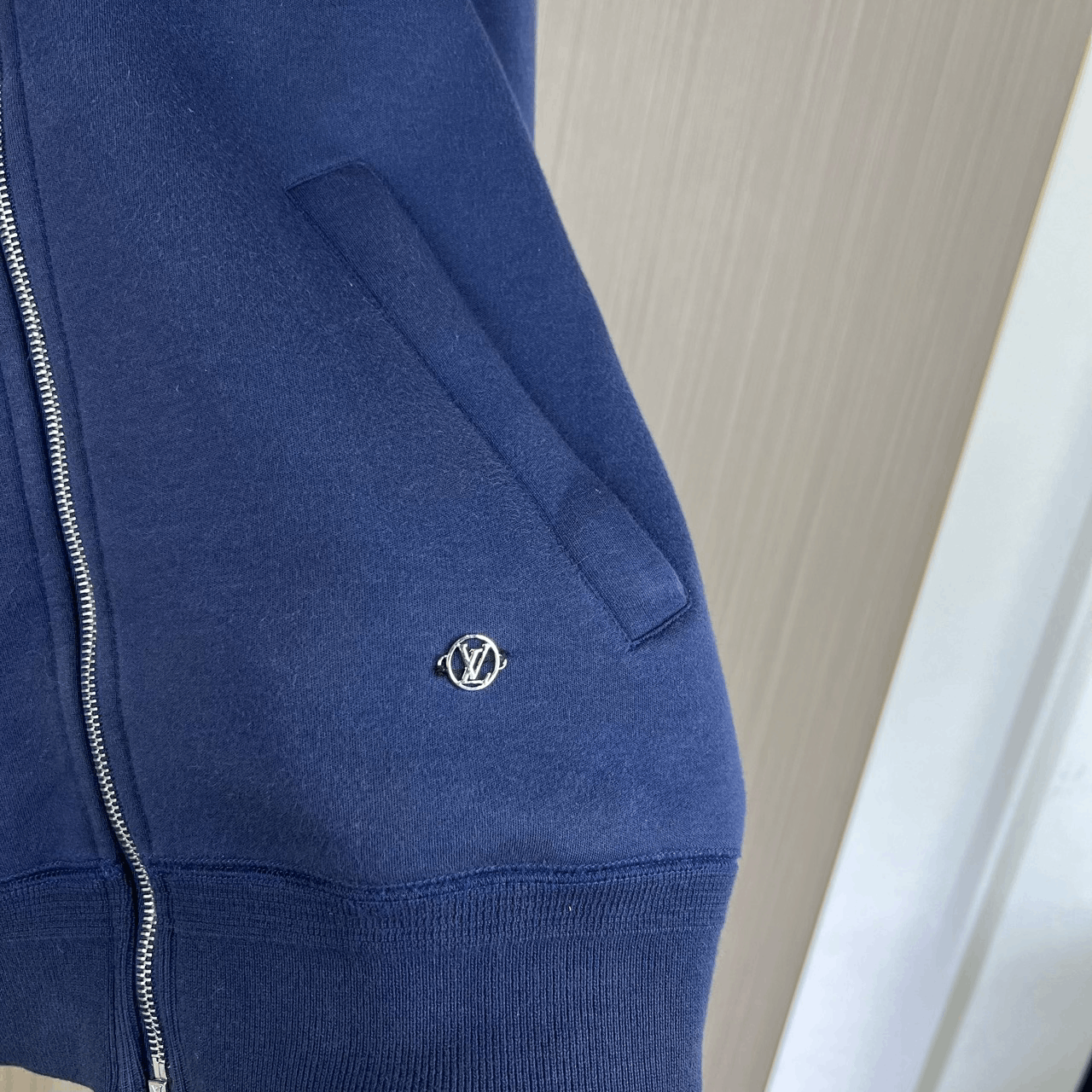 Louis Vuitton louis vuitton logo zip-up hoodie in blue Size XS / US 0-2 / IT 36-38 - 3 Thumbnail