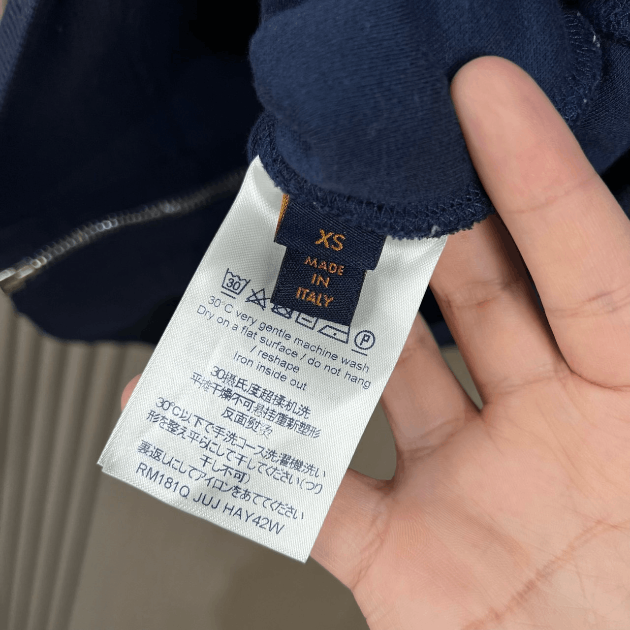 Louis Vuitton louis vuitton logo zip-up hoodie in blue Size XS / US 0-2 / IT 36-38 - 7 Thumbnail