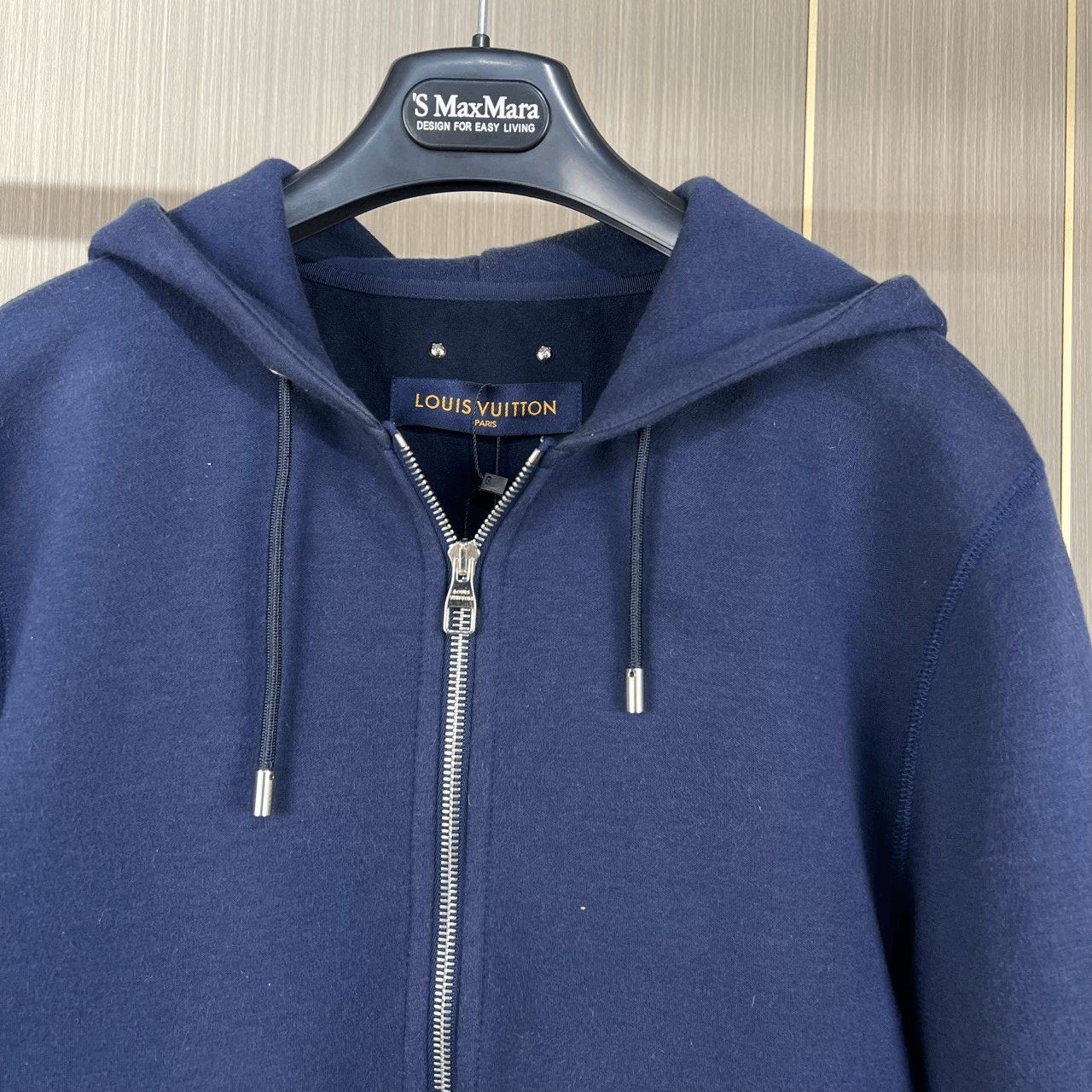 Louis Vuitton louis vuitton logo zip-up hoodie in blue Size XS / US 0-2 / IT 36-38 - 5 Thumbnail