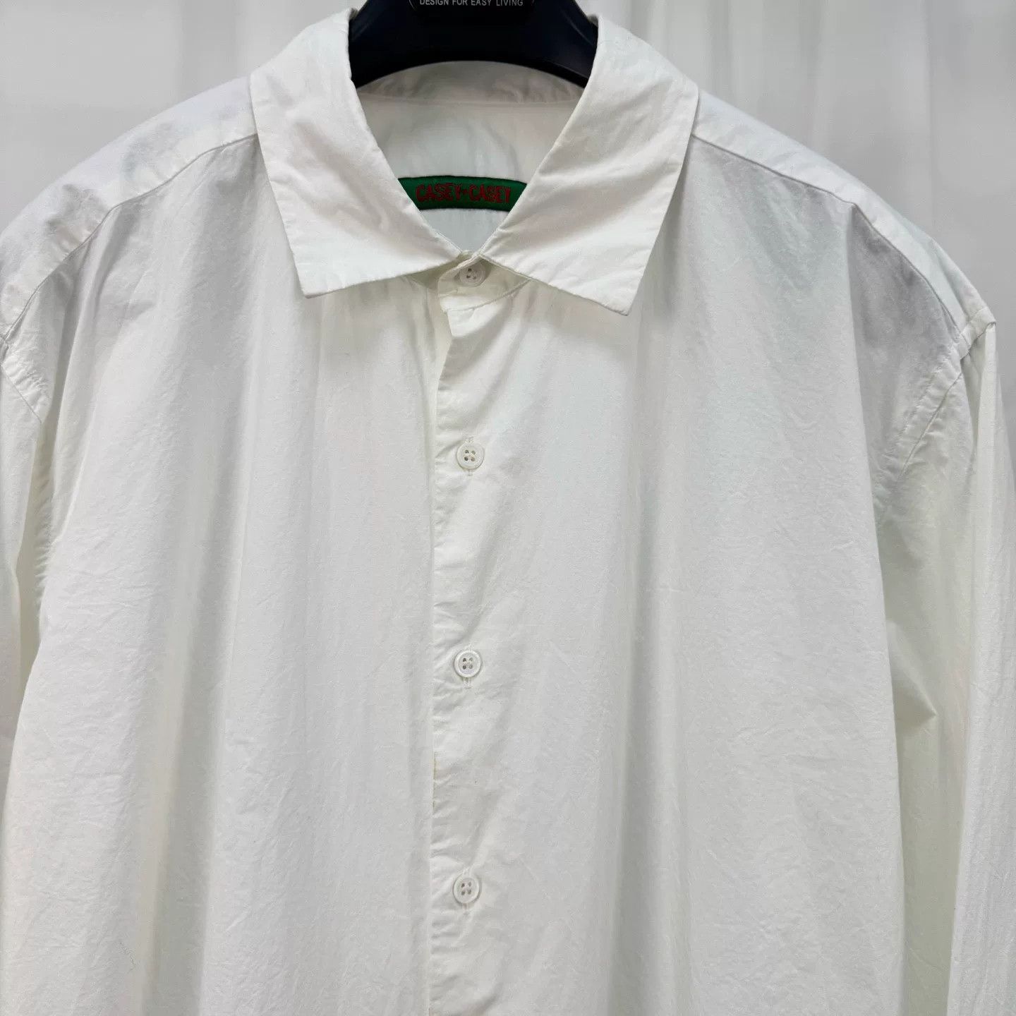 Casey Casey White Cotton Long Sleeve Shirt