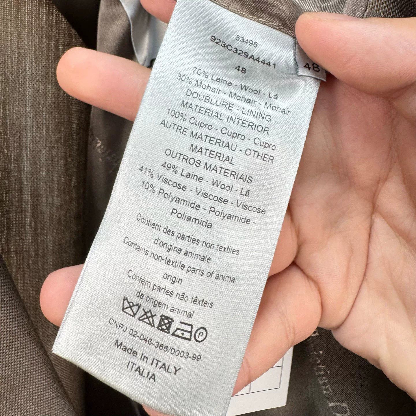 Dior brown double-breasted wool coat by Dior Size US L / EU 52-54 / 3 - 7 Thumbnail