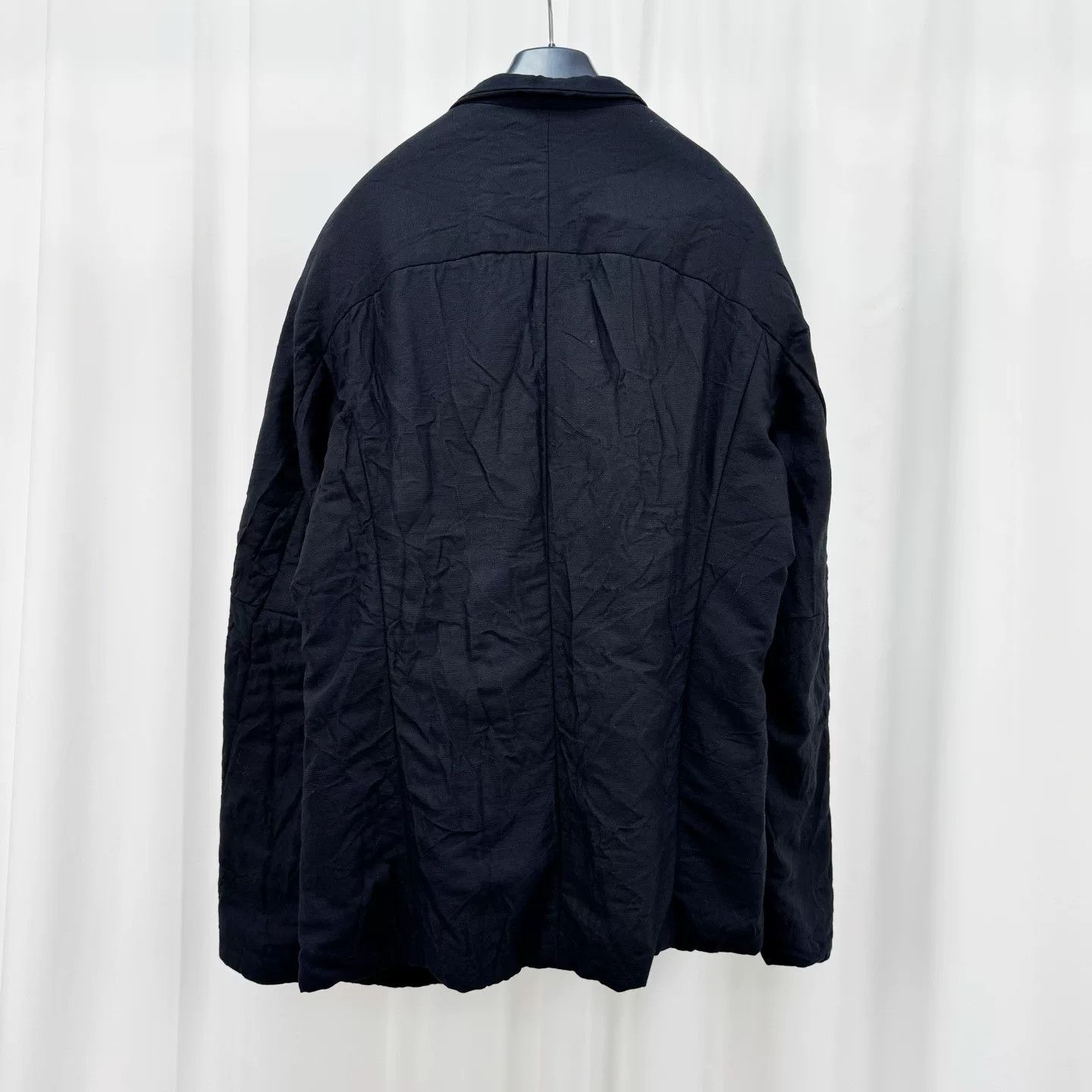Ziggy Chen Ziggy Chen Black Linen Single Button Jacket Size US M / EU 48-50 / 2 - 2 Thumbnail