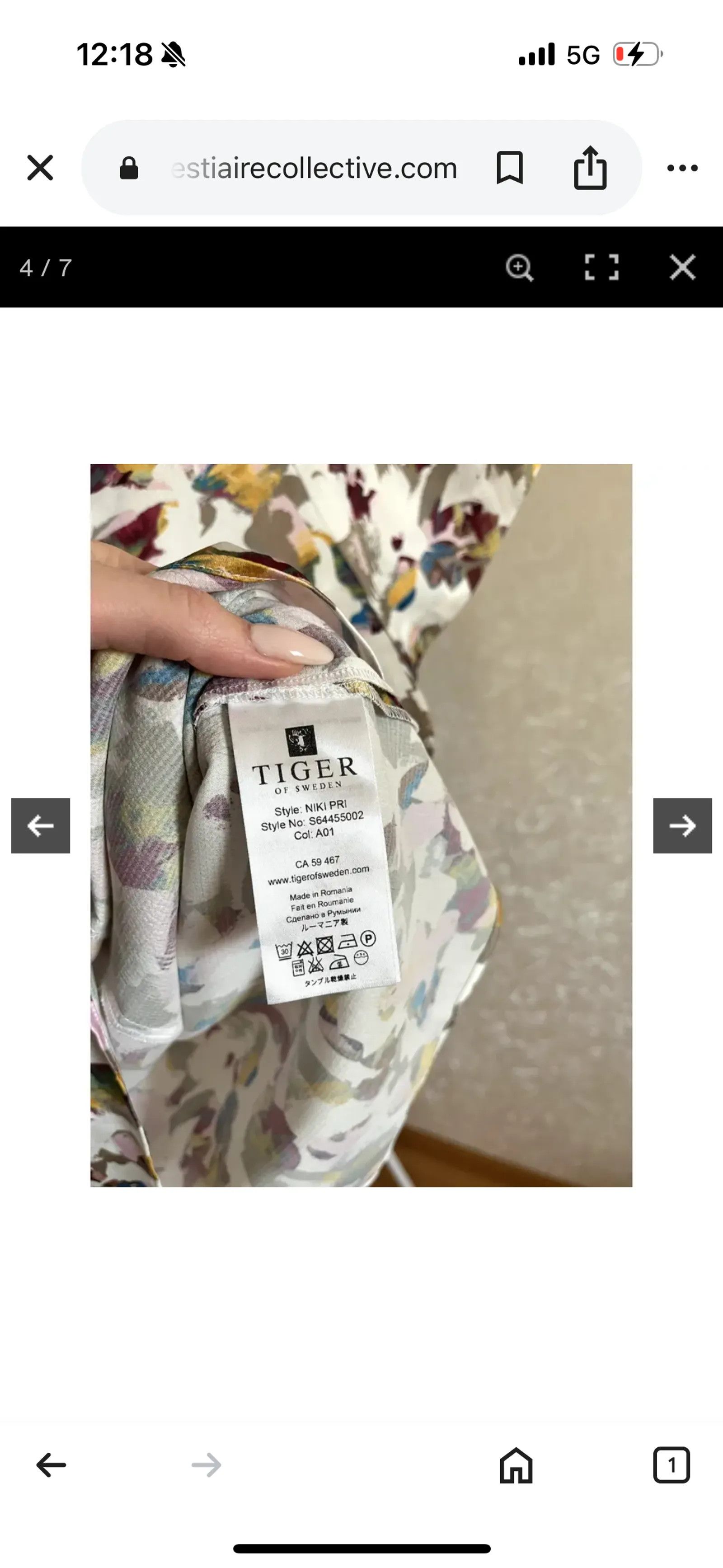 Tiger of Sweden Tiger Niki Blouse Size XS / US 0-2 / IT 36-38 - 2 Thumbnail