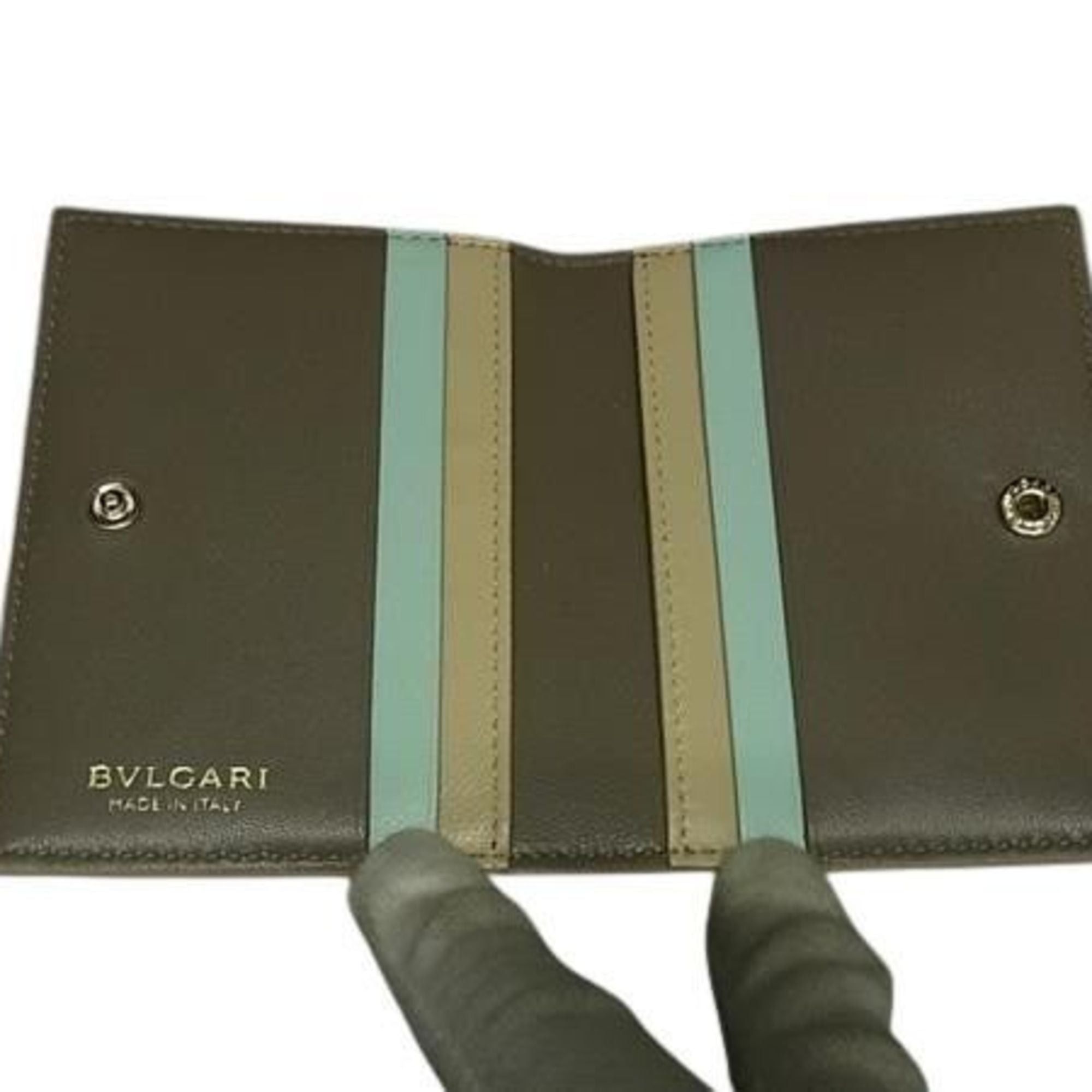 Bvlgari BVLGARI Serpenti Card Case 293693 Beige Leather Women's Size ONE SIZE - 4 Thumbnail