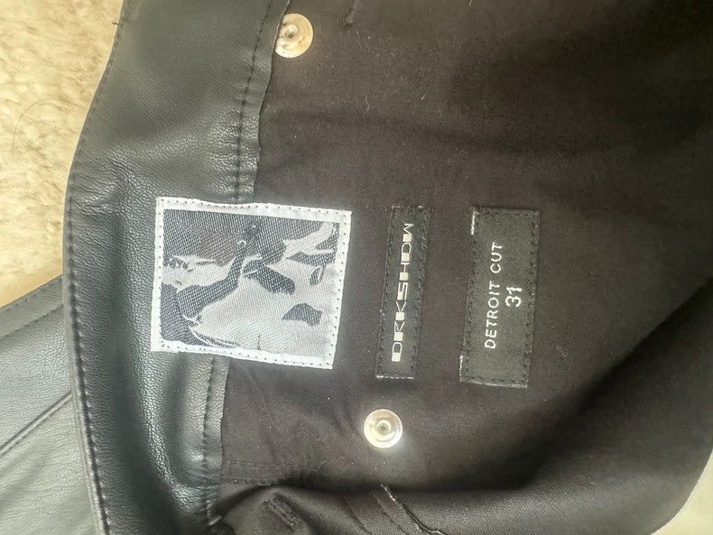Rick Owens Drkshdw Rick Owens DRKSHDW Detroit Cut Faux Leather Pants Size US 31 - 4 Thumbnail