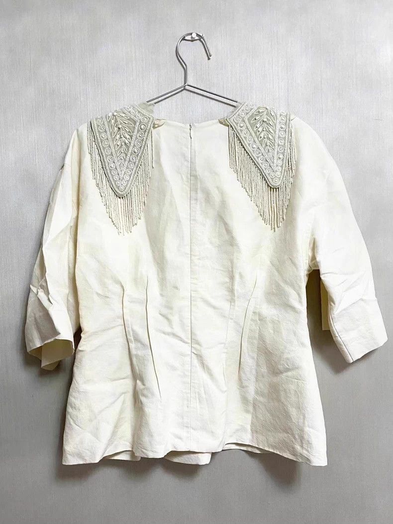 Dries Van Noten Dries Van Noten Beaded Collar Top Size US M / EU 48-50 / 2 - 5 Thumbnail