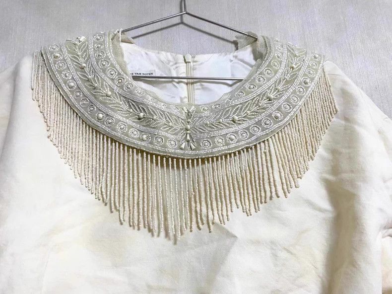 Dries Van Noten Dries Van Noten Beaded Collar Top Size US M / EU 48-50 / 2 - 8 Thumbnail