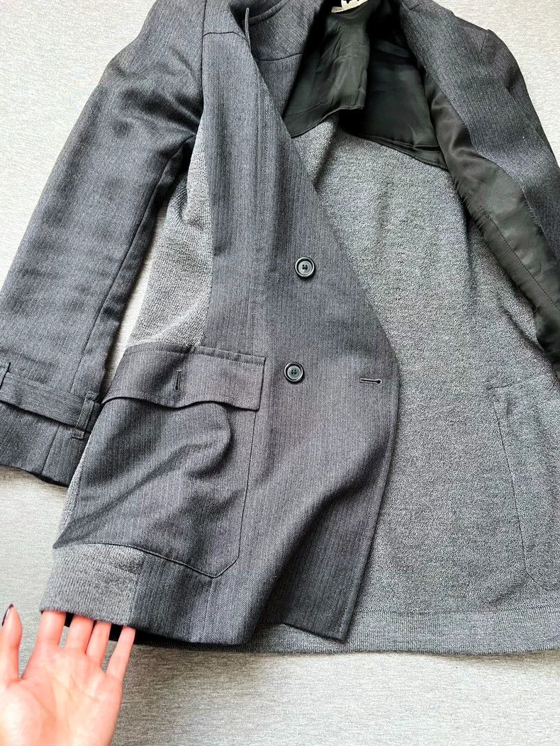 Dries Van Noten Dries Van Noten Gray Wool Blend Coat Size US M / EU 48-50 / 2 - 2 Thumbnail
