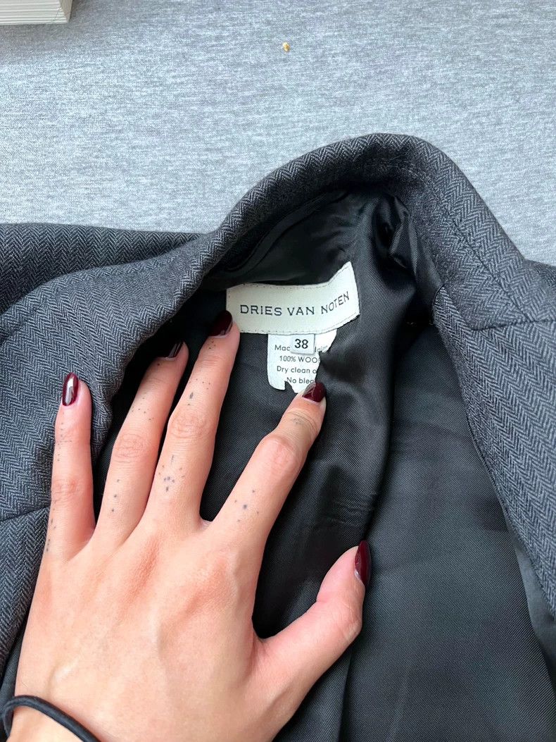 Dries Van Noten Dries Van Noten Gray Wool Blend Coat Size US M / EU 48-50 / 2 - 3 Thumbnail