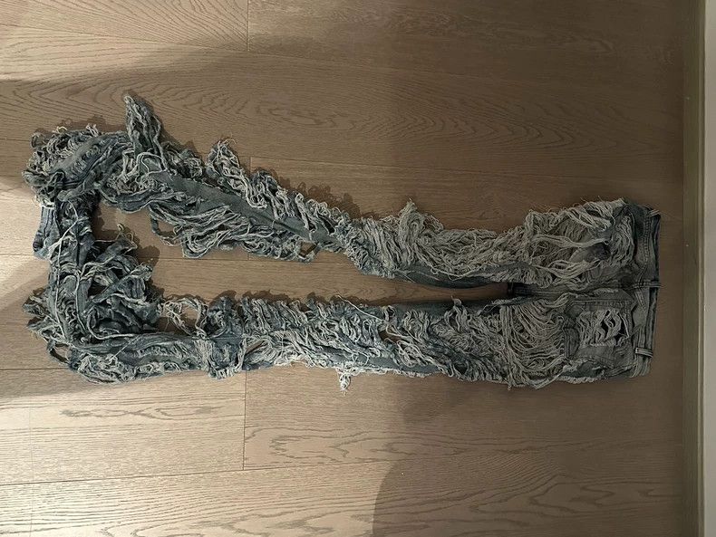 Rick Owens Rick Owens 23FW Distressed Denim Pants Size US 29 - 3 Thumbnail