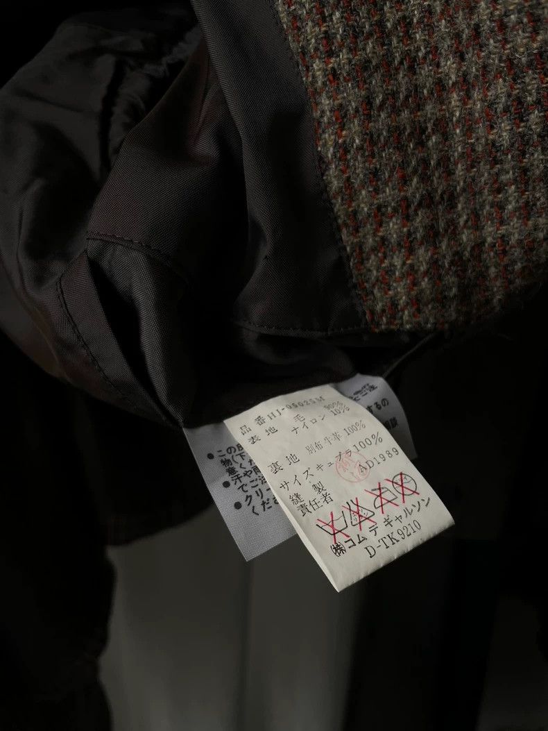 Comme des Garcons Comme des Garçons HOMME Tweed Leather Collar Jacket Size US M / EU 48-50 / 2 - 5 Thumbnail