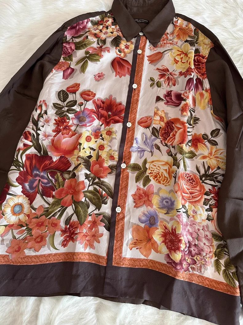 Comme des Garcons Comme des Garçons Silk Print Shirt Size US L / EU 52-54 / 3 - 6 Thumbnail